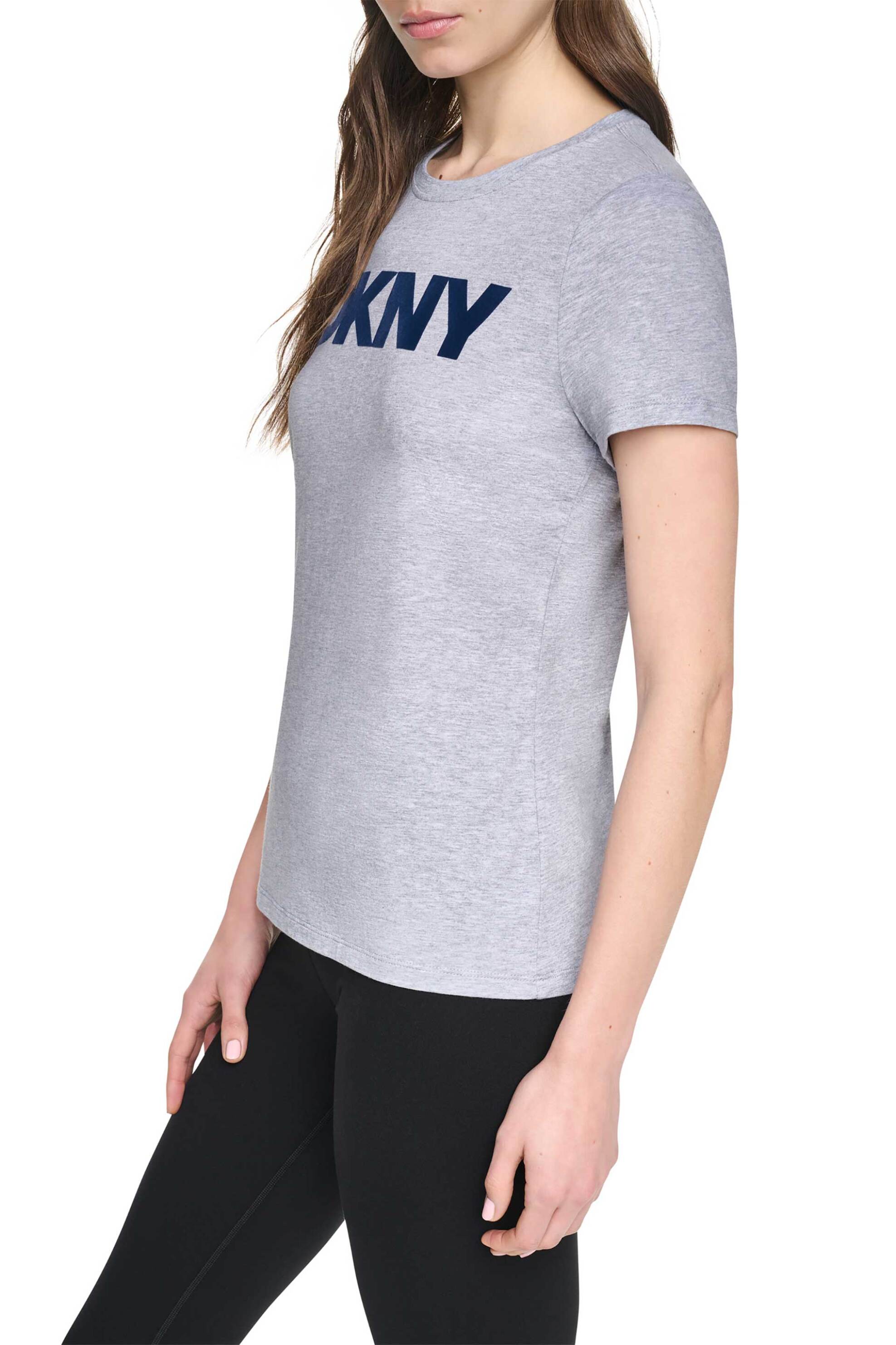 DKNY γυναικείο βαμβακερό T-shirt με logo print - DP6T1849 Γκρι