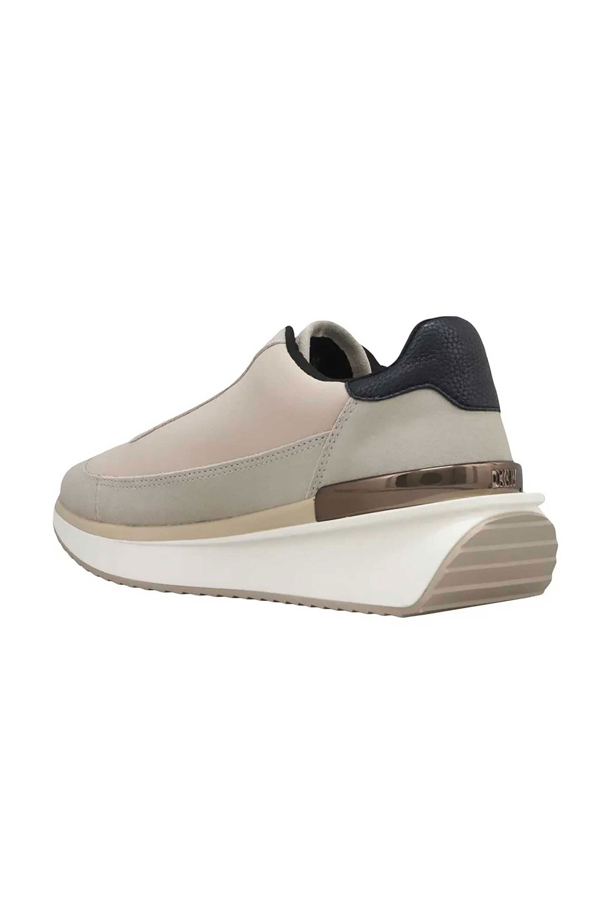 DKNY DKNY γυναικεία δερμάτινα sneakers με contrast logo στο πλάι "Arlan" - K1446991 Εκρού - 3