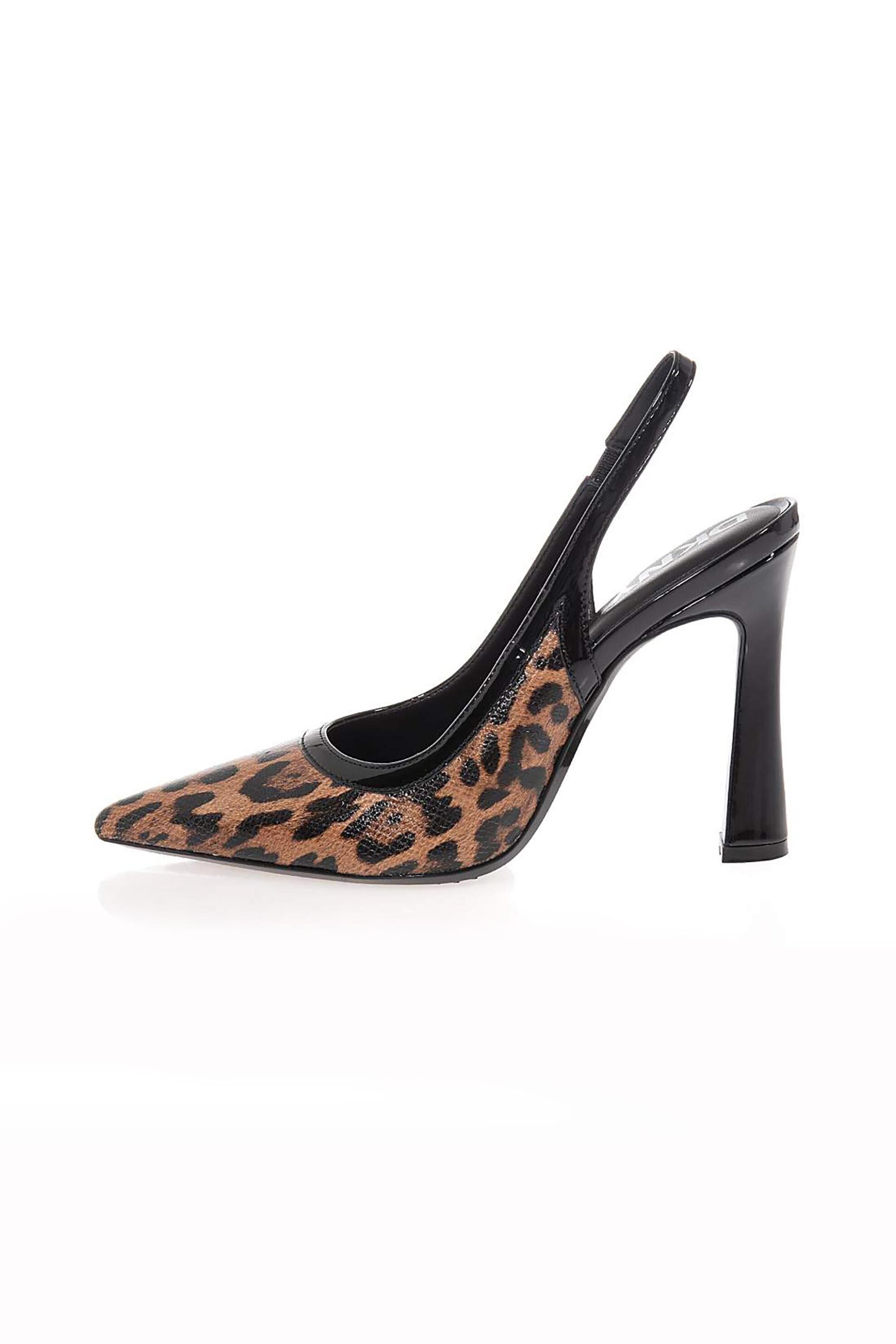 DKNY γυναικείες γόβες slingback με animal print - K3668423 Ταμπά