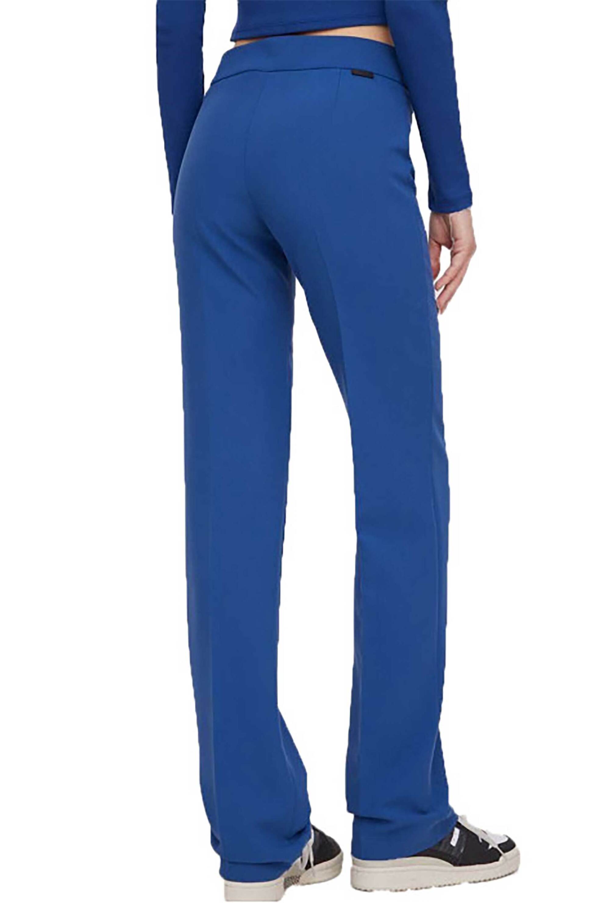 HUGO Hugo Boss γυναικείο παντελόνι μονόχρωμο με logo label πίσω "Ηaitama" - 50504508 Μπλε Ηλεκτρίκ - 2