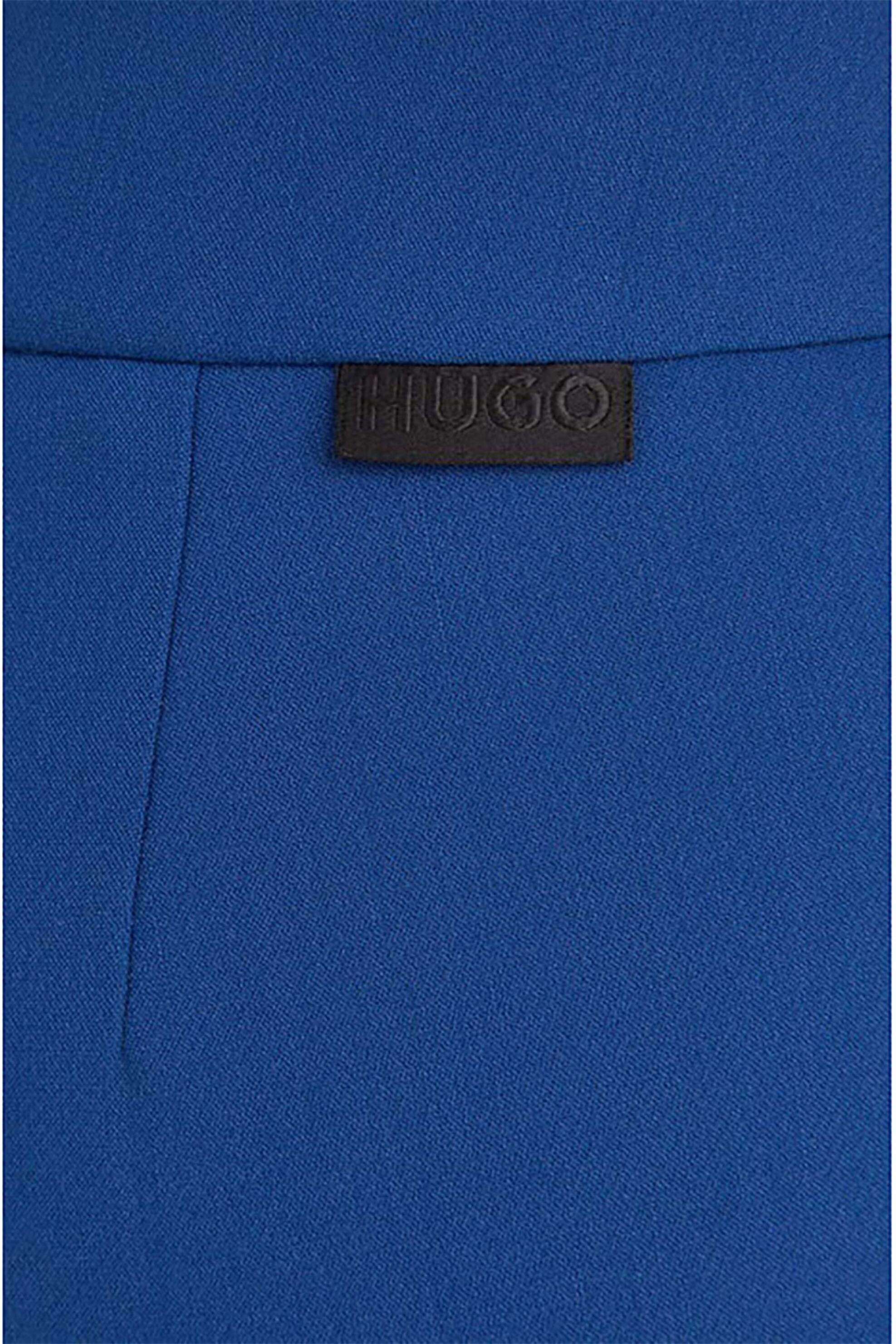 HUGO Hugo Boss γυναικείο παντελόνι μονόχρωμο με logo label πίσω "Ηaitama" - 50504508 Μπλε Ηλεκτρίκ - 3