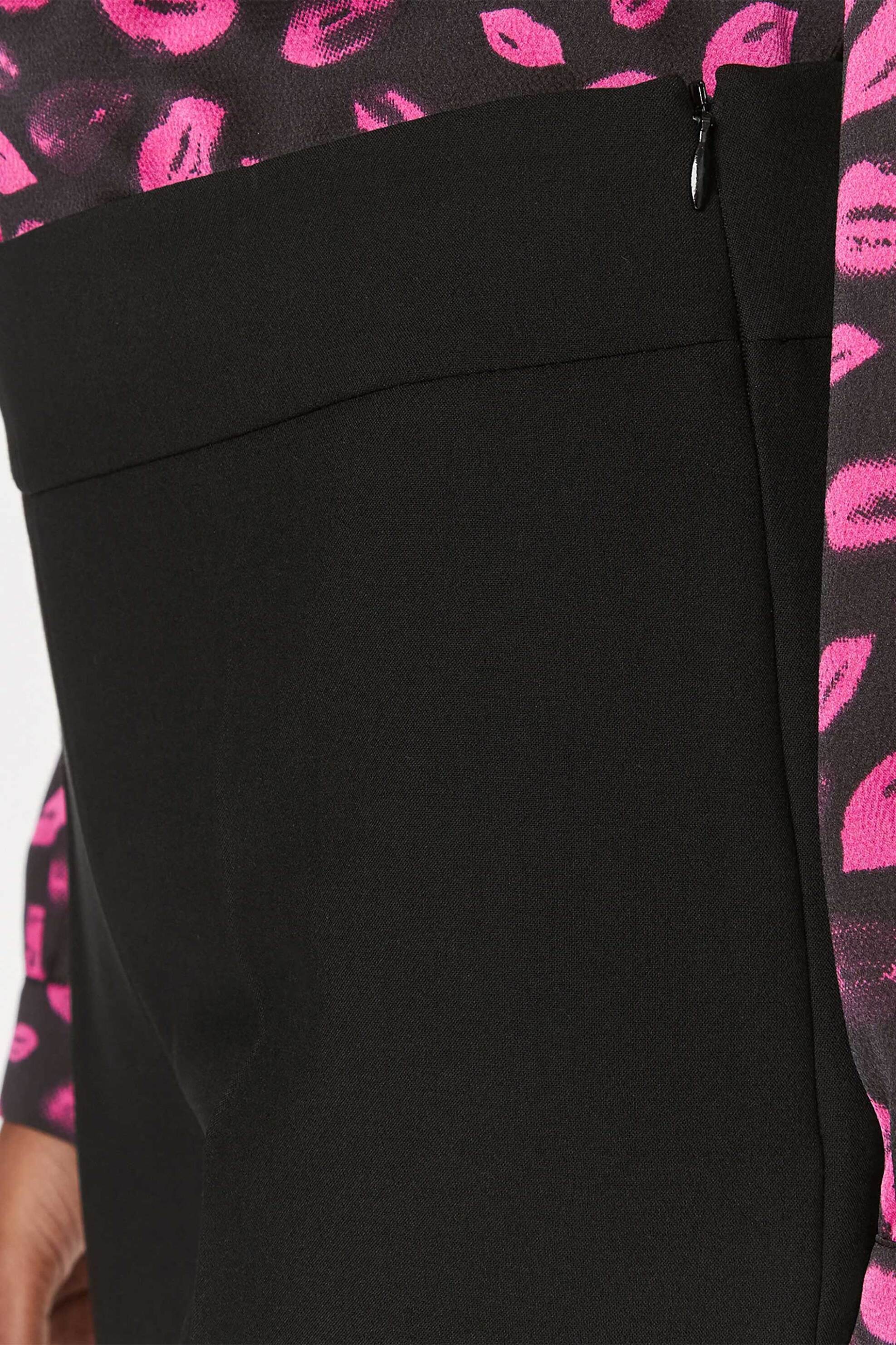 HUGO Hugo Boss γυναικείο παντελόνι μονόχρωμο με logo label πίσω "Ηaitama" - 50504508 Μαύρο - 3
