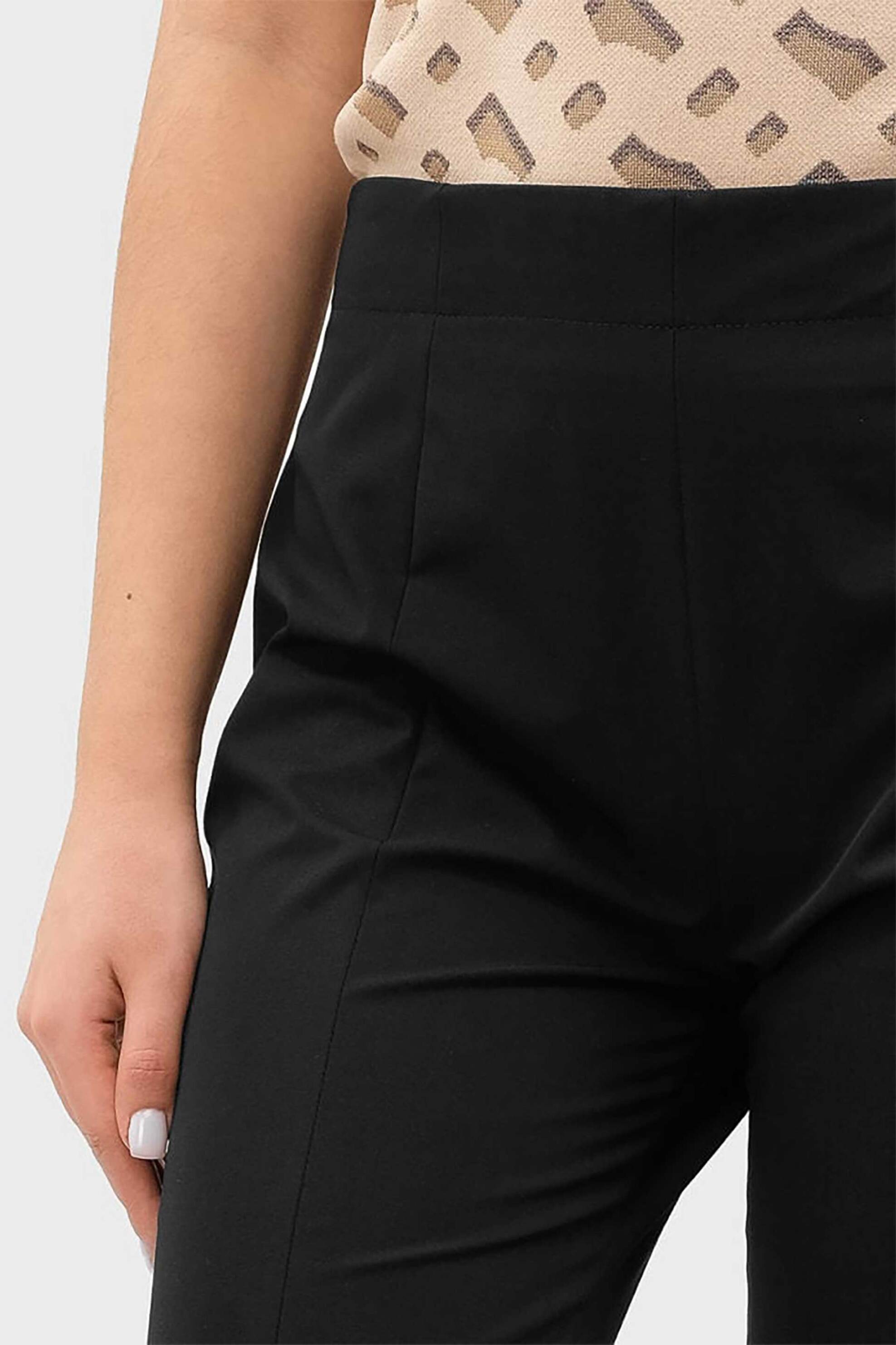 Hugo Boss γυναικείο παντελόνι μονόχρωμο με φερμουάρ μπροστά 