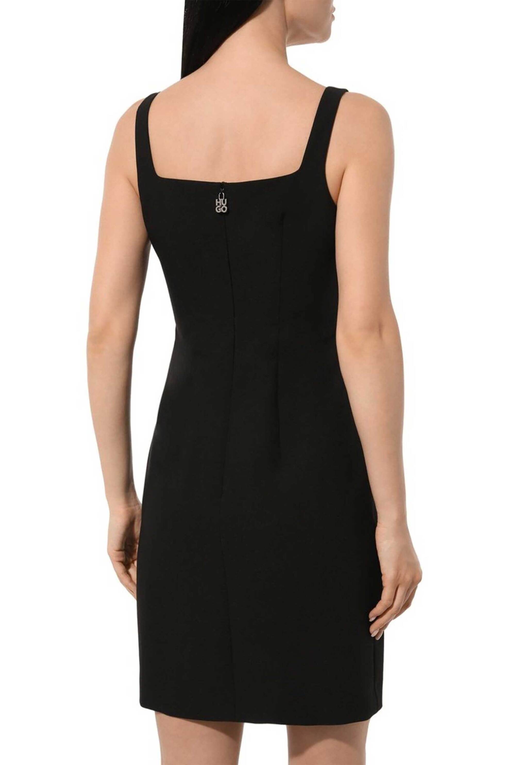 Hugo Boss γυναικείο mini φόρεμα μονόχρωμο με cut out στο στήθος - 50516772 Μαύρο φωτογραφία