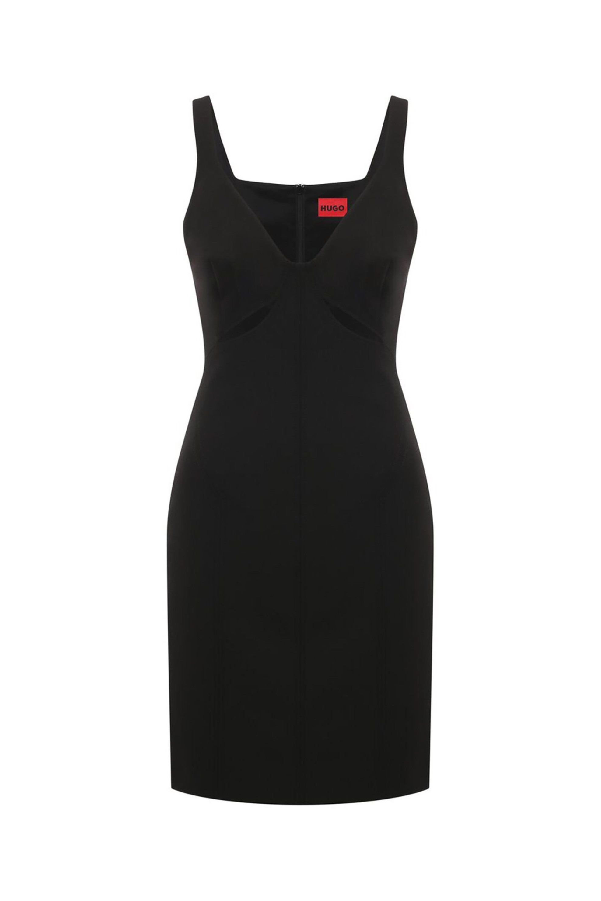 Hugo Boss γυναικείο mini φόρεμα μονόχρωμο με cut out στο στήθος - 50516772 Μαύρο φωτογραφία