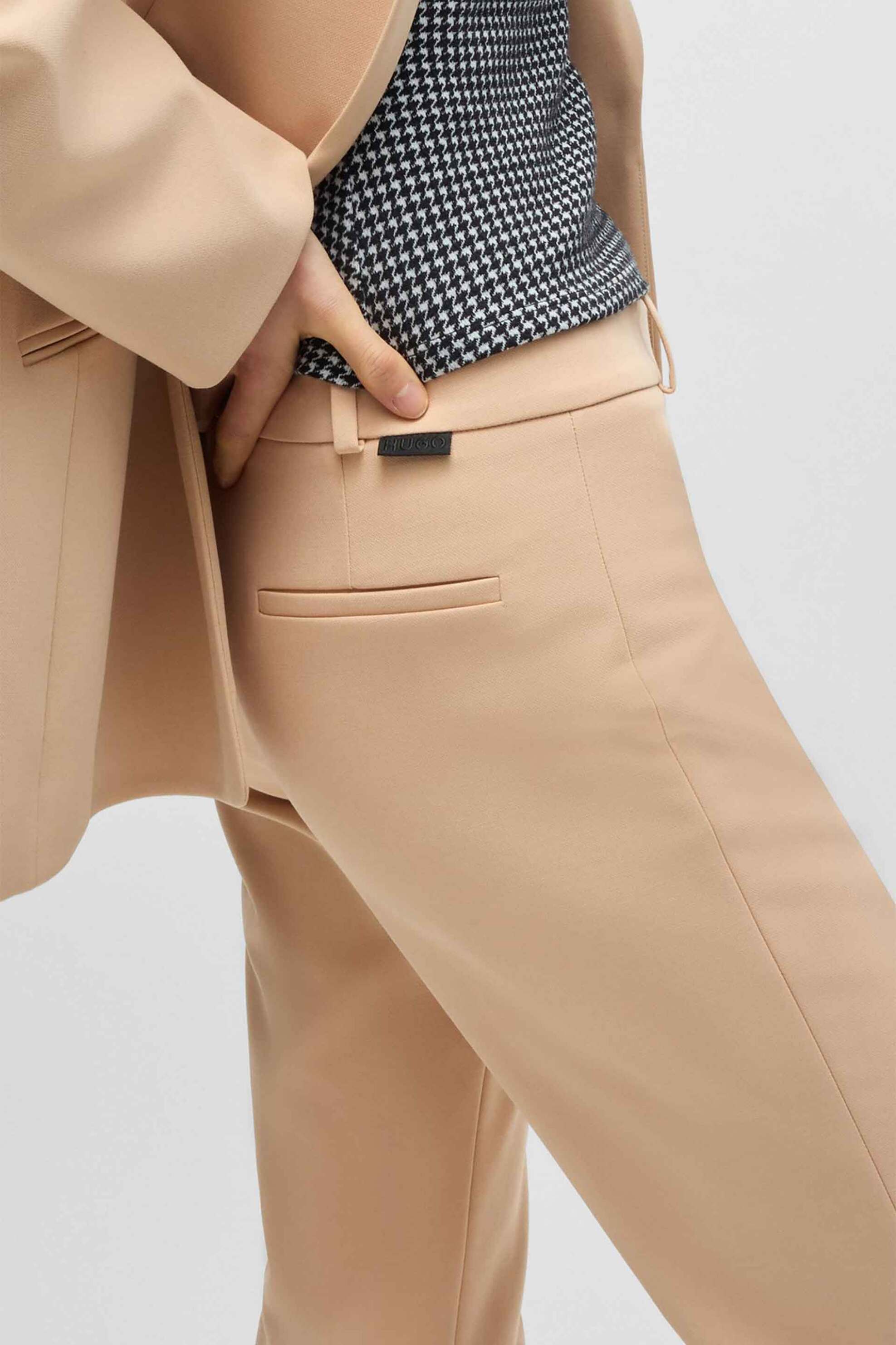 Hugo Boss Γυναικείο Παντελόνι Μονόχρωμο Bootcut Ηilotinna - 50518543 Μπεζ