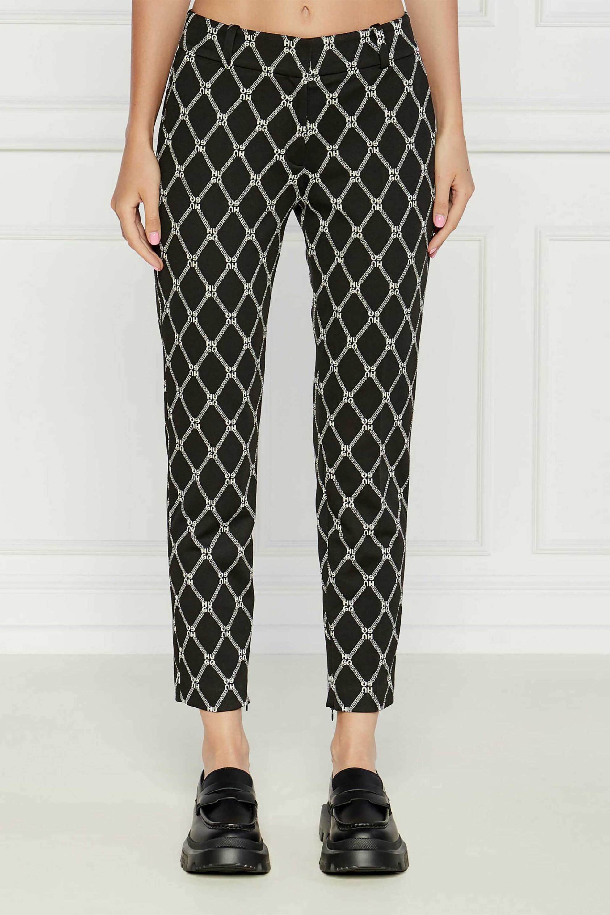 Hugo Boss γυναικείο παντελόνι με all-over print "Ηedima" - 50519151 Μαύρο φωτογραφία