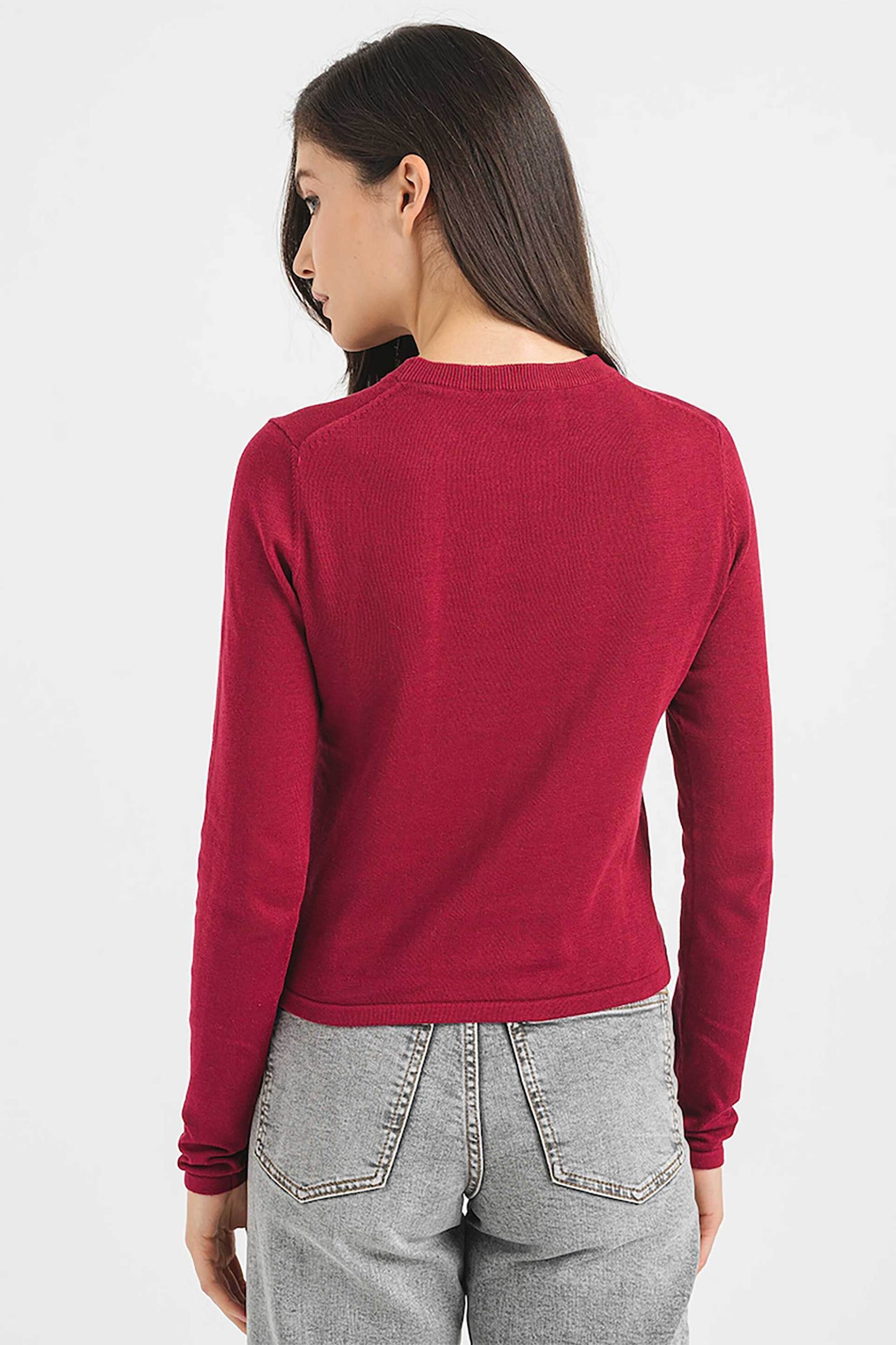 Hugo Boss γυναικείο πλεκτό με κεντημένο λογότυπο - 50514296 Κόκκινο φωτογραφία