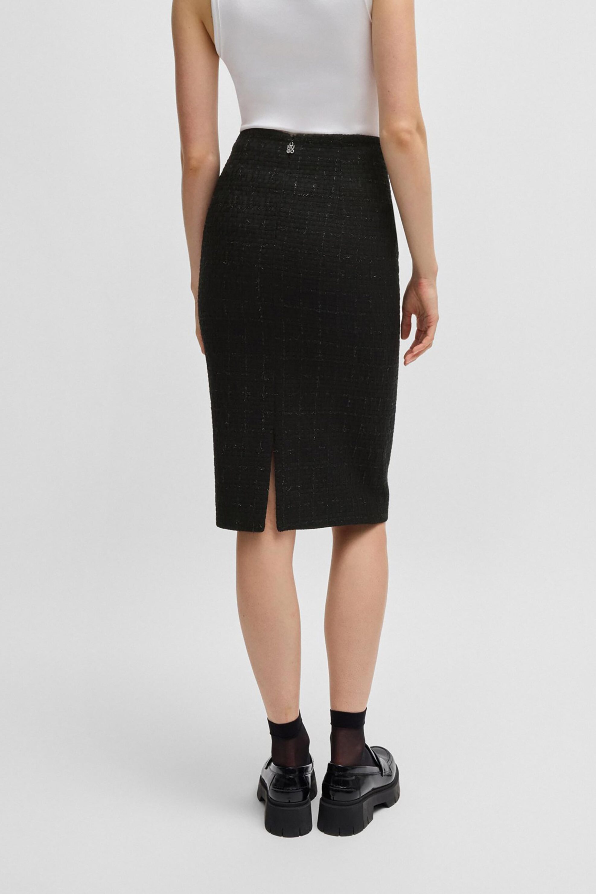 Hugo Boss γυναικεία midi φούστα pencil μονόχρωμη - 50527297 Μαύρο φωτογραφία