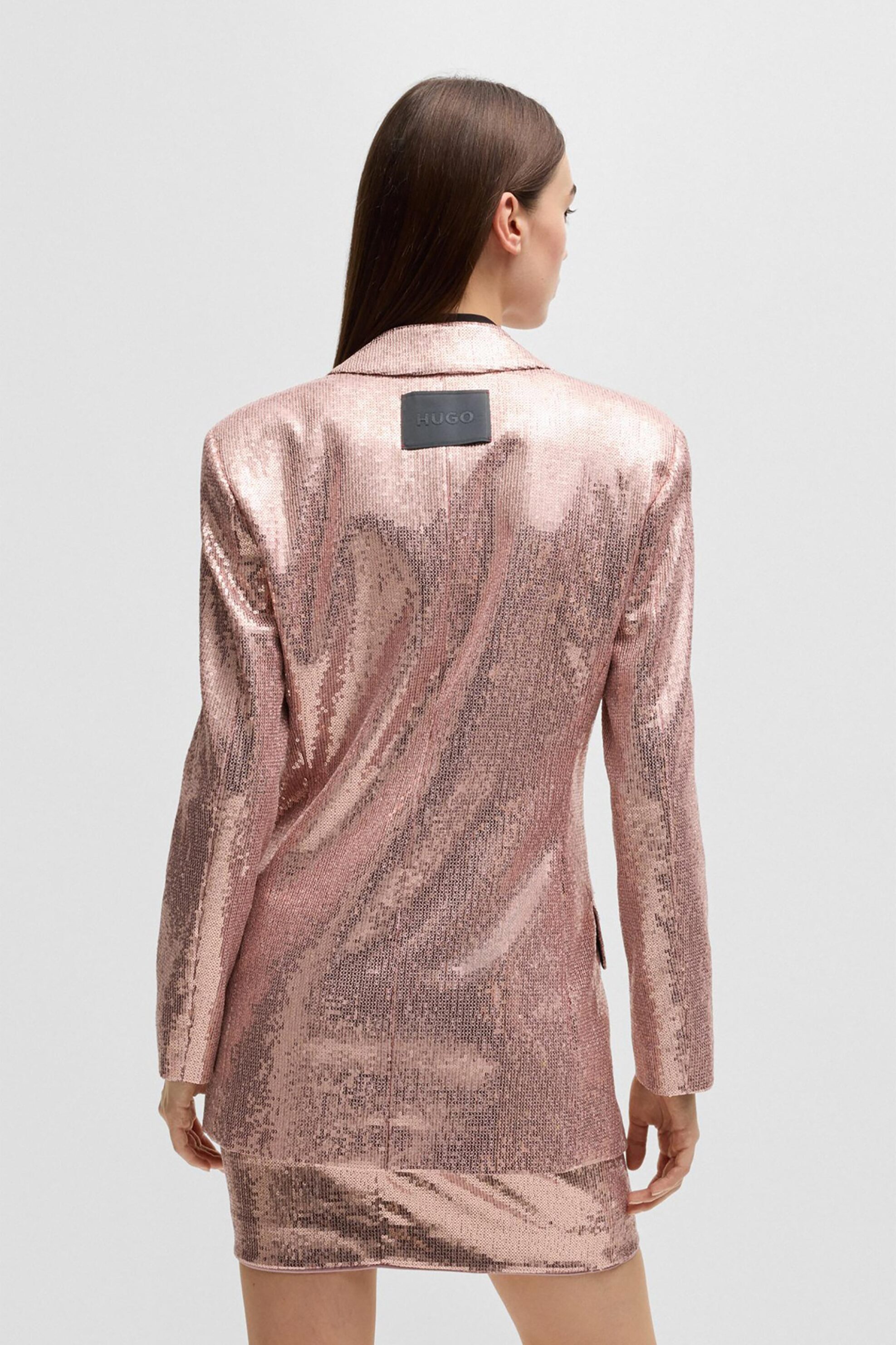Hugo Boss γυναικείο σακάκι με παγιέτες Oversized Fit - 50533089 Ροζ Ανοιχτό φωτογραφία