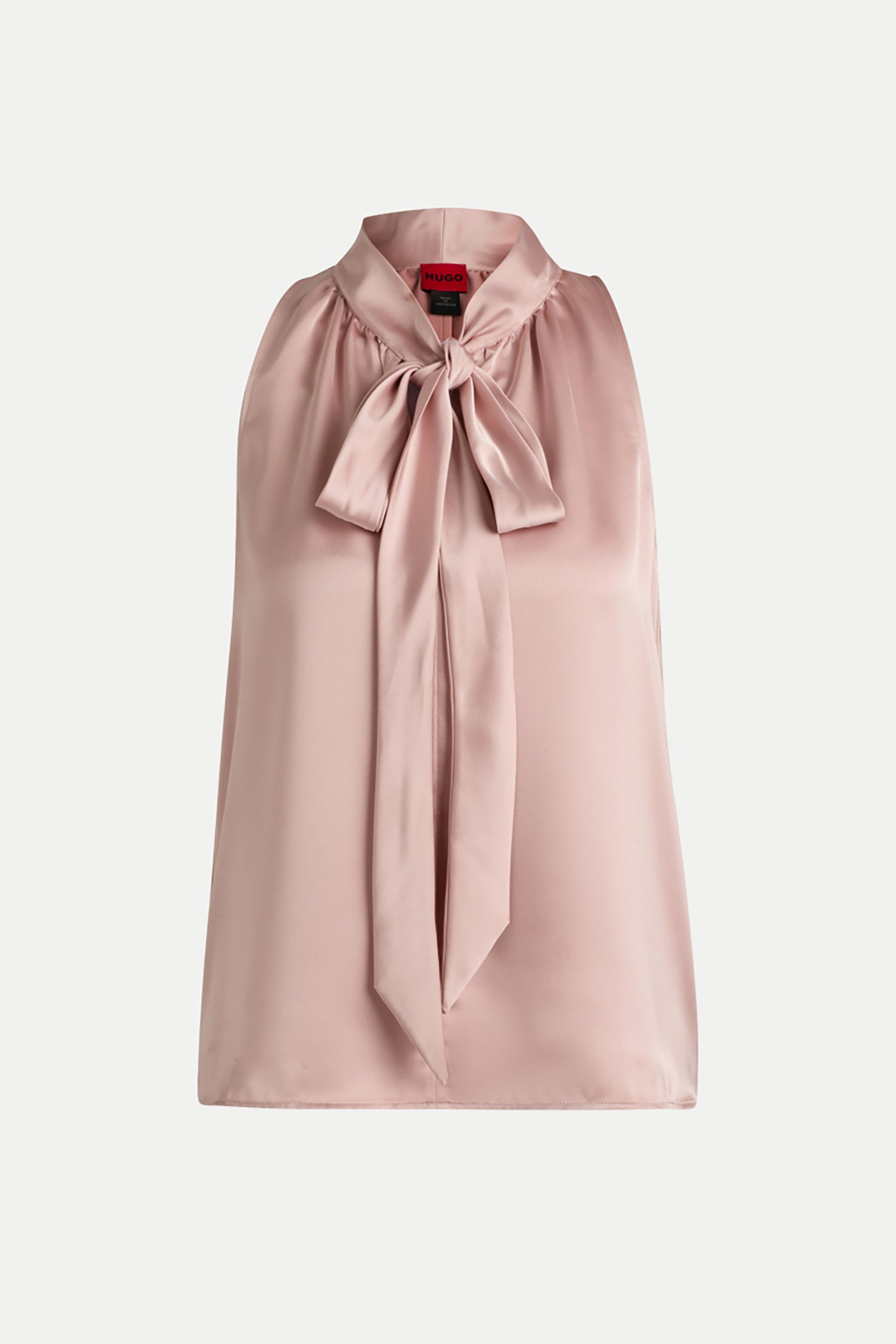 HUGO Hugo Boss γυναικεία αμάνικη μπλούζα με δέσιμο στην λαιμόκοψη - 50528167 Ροζ Ανοιχτό