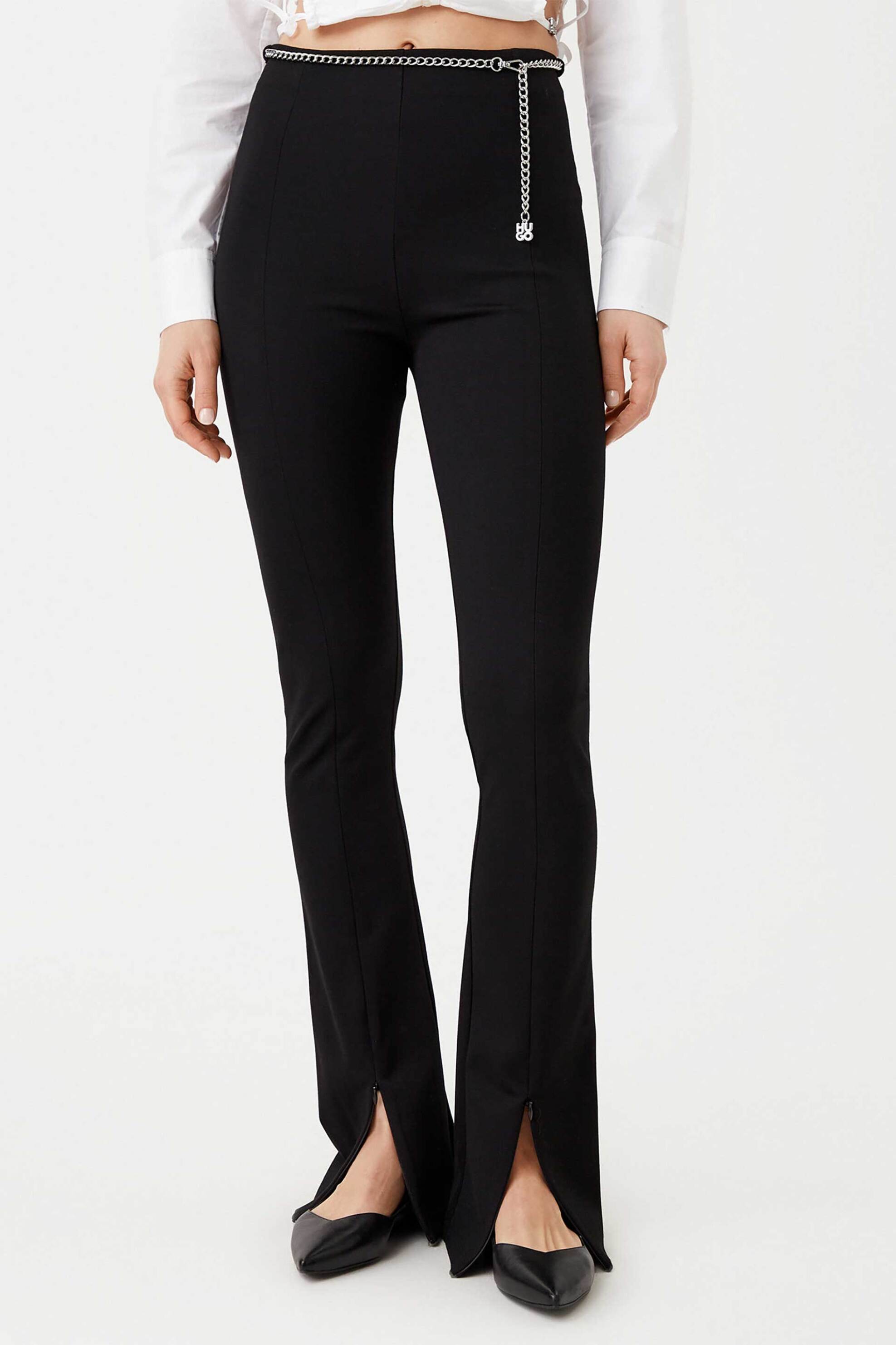 Hugo Boss γυναικείο παντελόνι ψηλόμεσο Slim Fit "Norinda" - 50530455 Μαύρο φωτογραφία