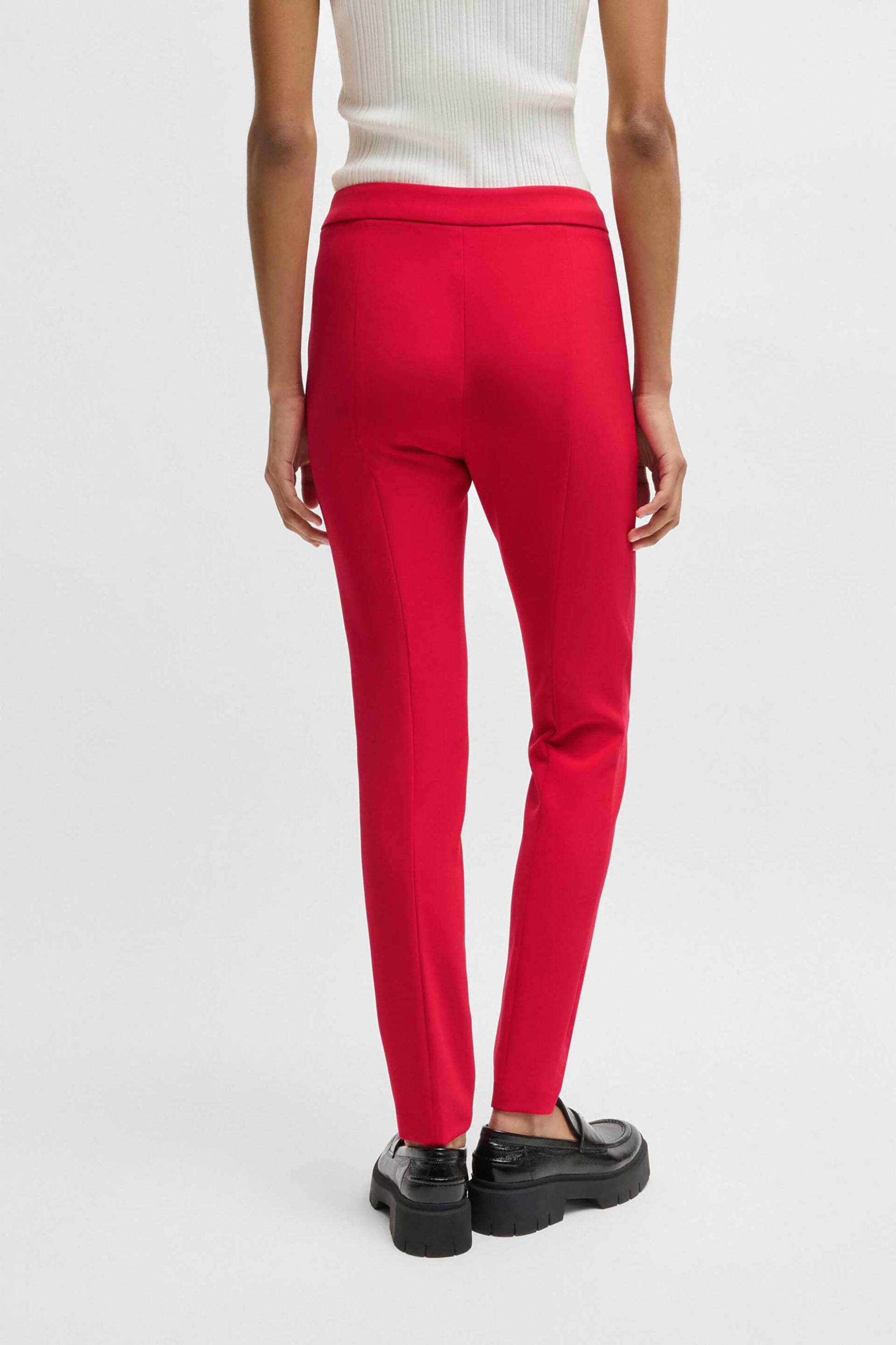 Hugo Boss γυναικείο παντελόνι μονόχρωμο Slim Fit "Hagonia" - 50539991 Κόκκινο φωτογραφία