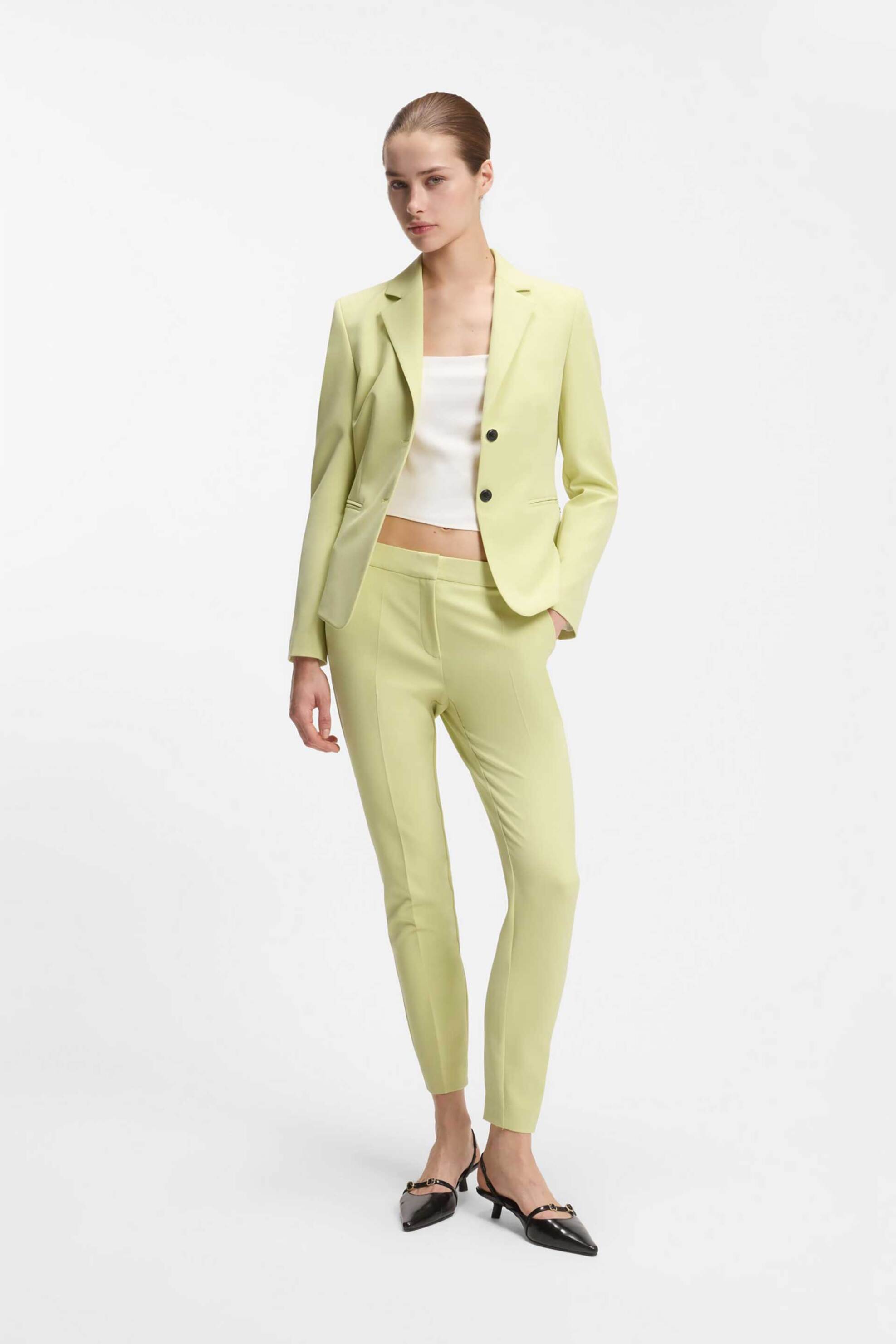 HUGO Hugo Boss γυναικείο παντελόνι μονόχρωμο Slim Fit 