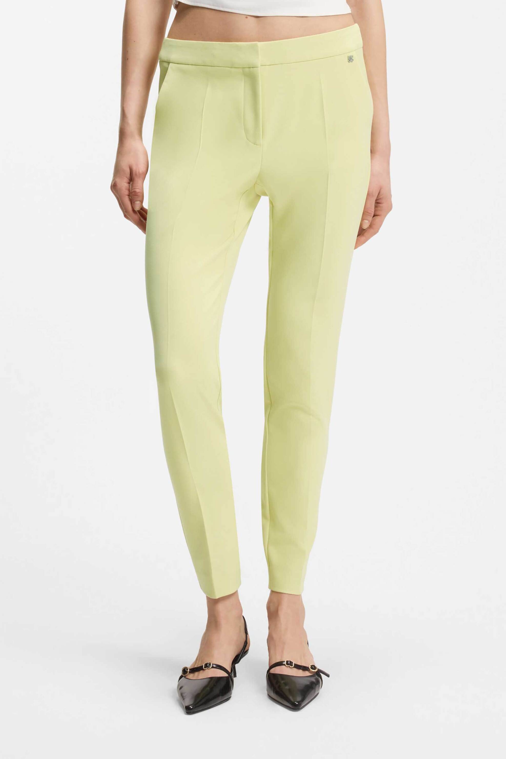 Hugo Boss γυναικείο παντελόνι μονόχρωμο Slim Fit "Hagonia" - 50539991 Πράσινο Lime φωτογραφία