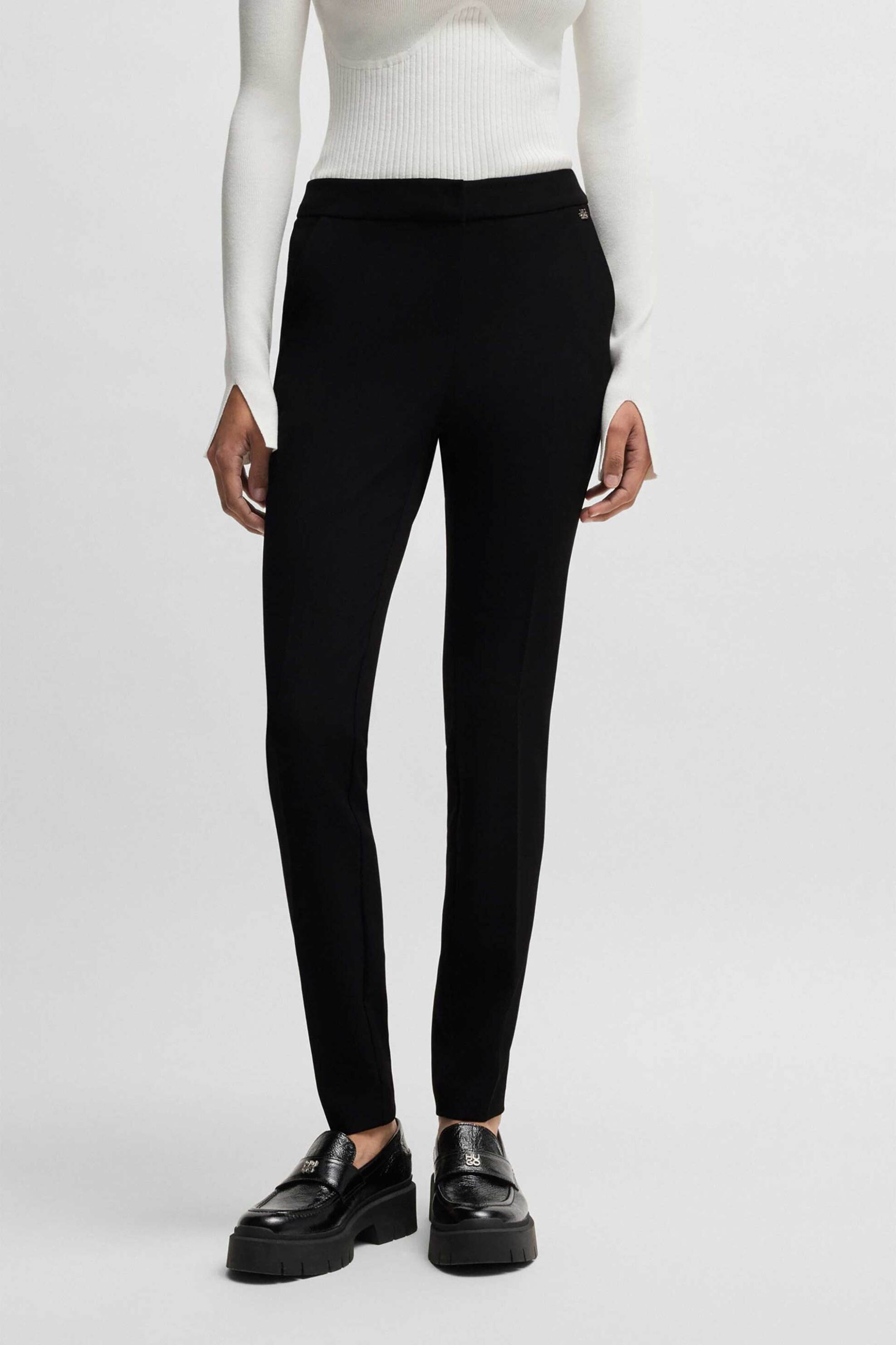 Hugo Boss γυναικείο παντελόνι μονόχρωμο Slim Fit "Hagonia" - 50539991 Μαύρο φωτογραφία