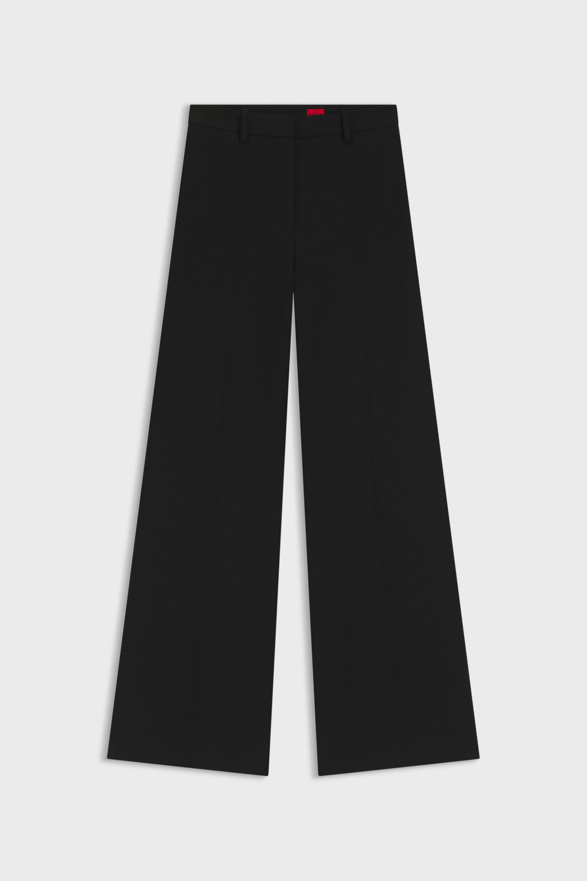 HUGO Hugo Boss γυναικείο παντελόνι μονόχρωμο Flared leg "Hasmina" - 50542647 Μαύρο - 4