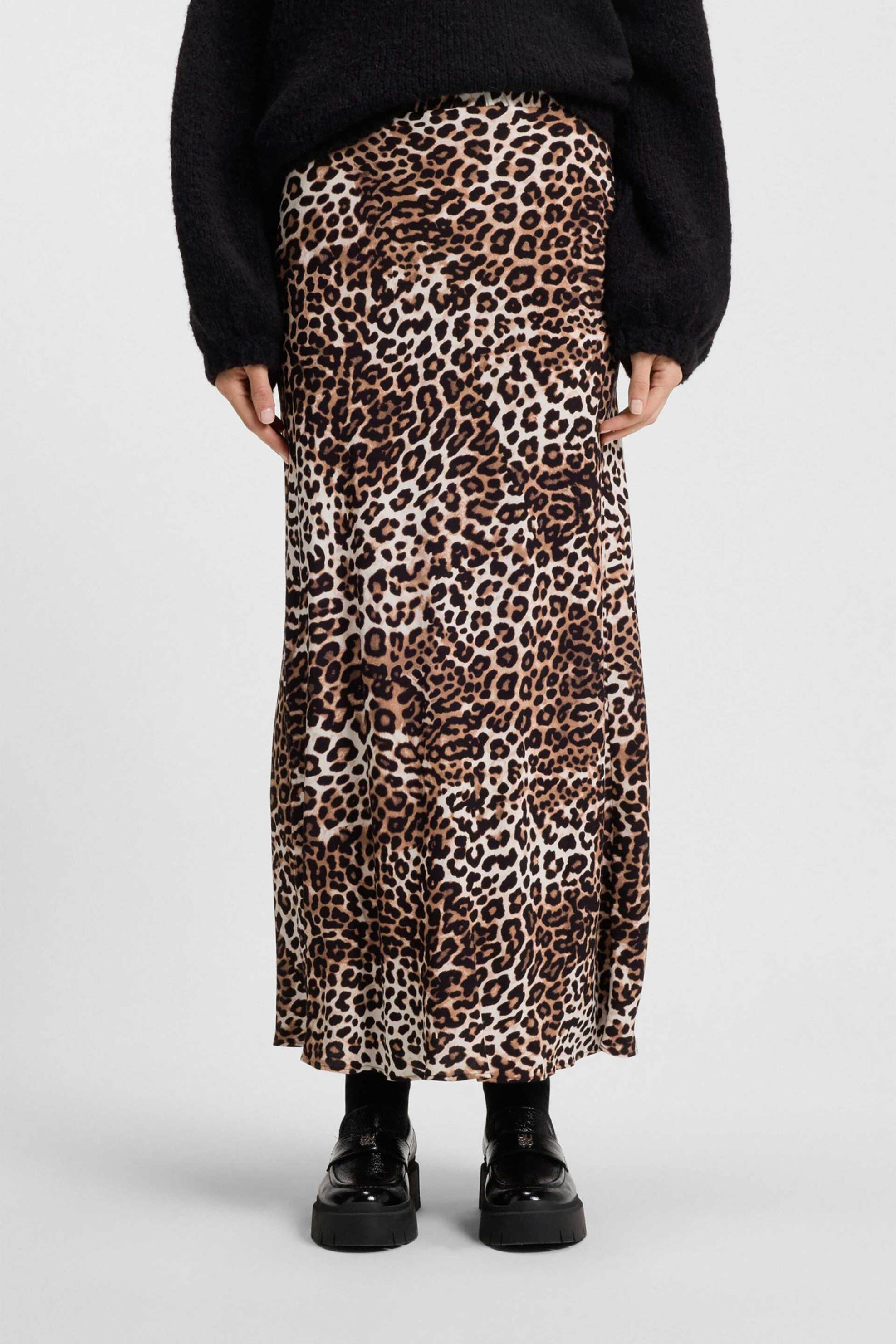HUGO Hugo Boss γυναικεία maxi φούστα animal print "Remna" - 50547696 Μπεζ - 2