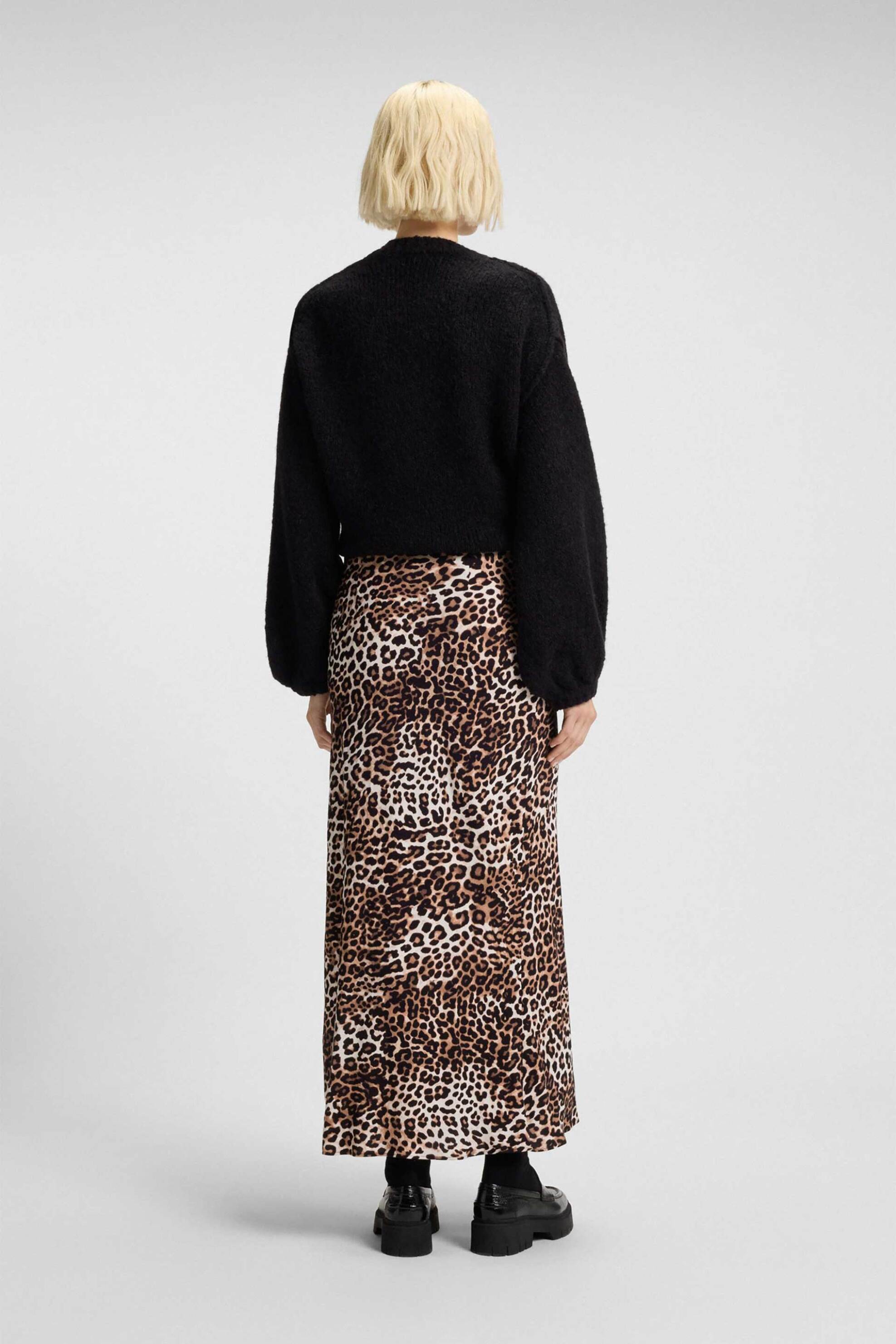 HUGO Hugo Boss γυναικεία maxi φούστα animal print "Remna" - 50547696 Μπεζ - 3