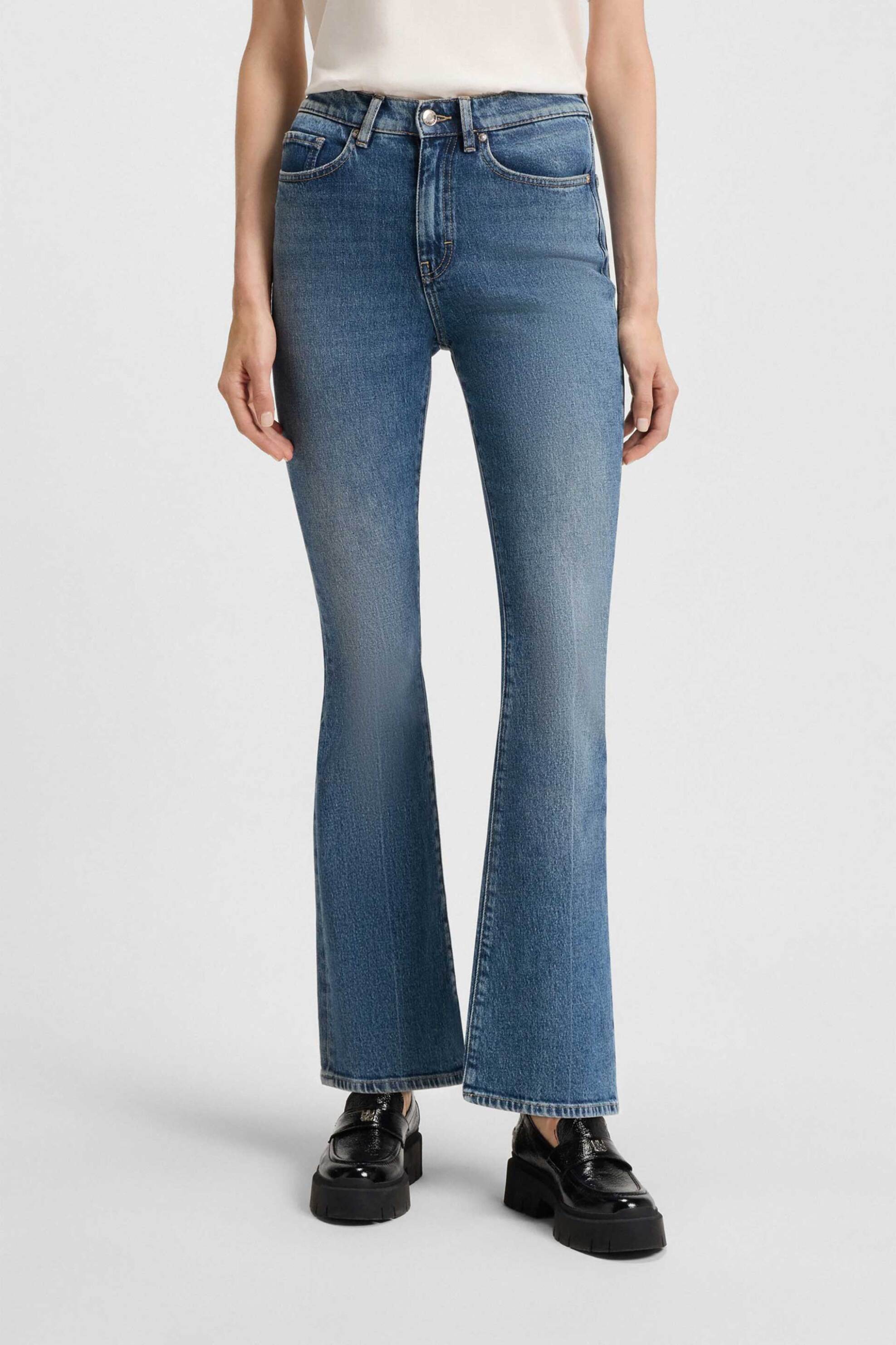 HUGO Hugo Boss γυναικείο τζιν παντελόνι Flared Leg "Geflare" - 50541493 Denim Blue - 2