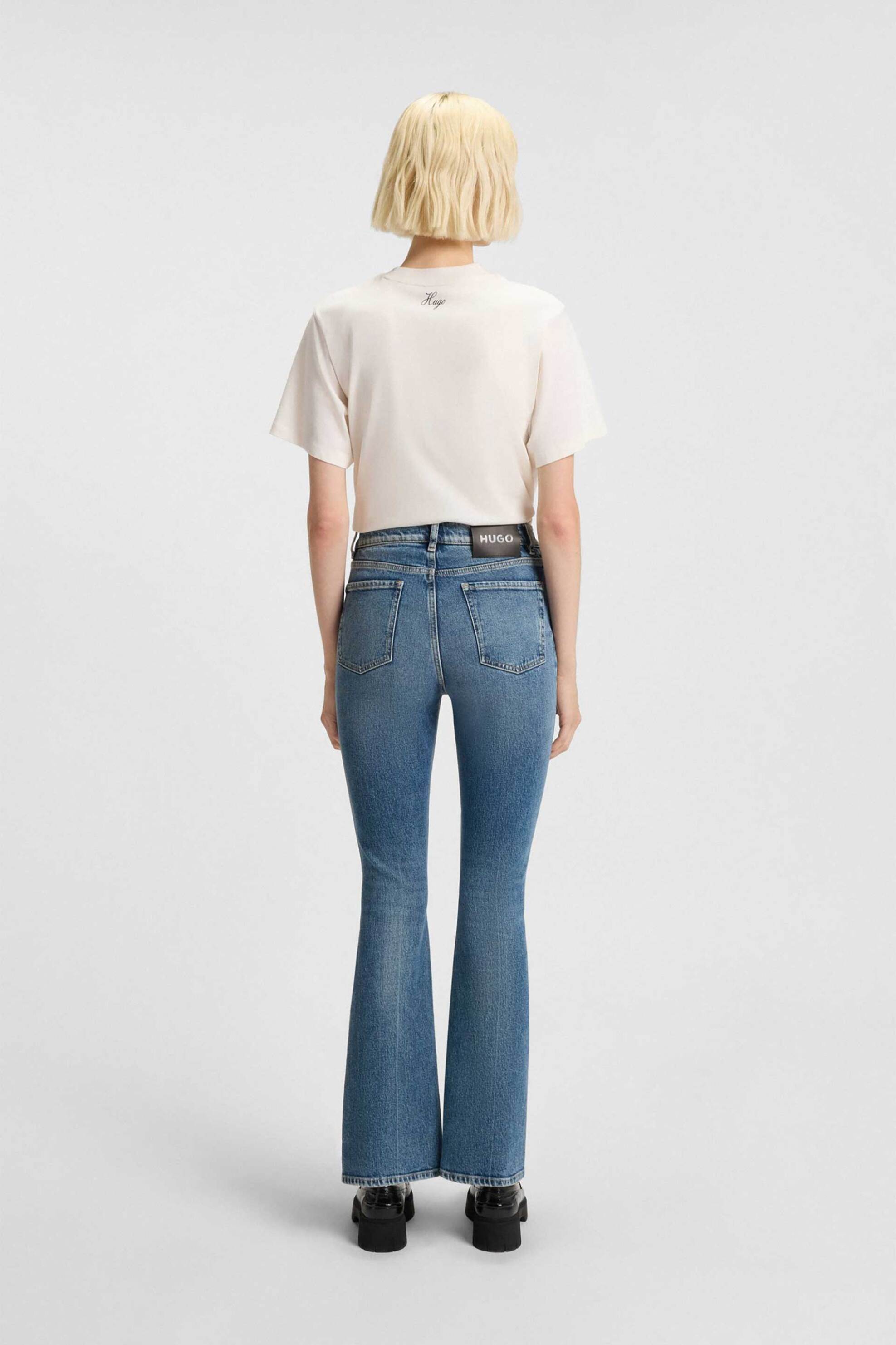 HUGO Hugo Boss γυναικείο τζιν παντελόνι Flared Leg "Geflare" - 50541493 Denim Blue - 3