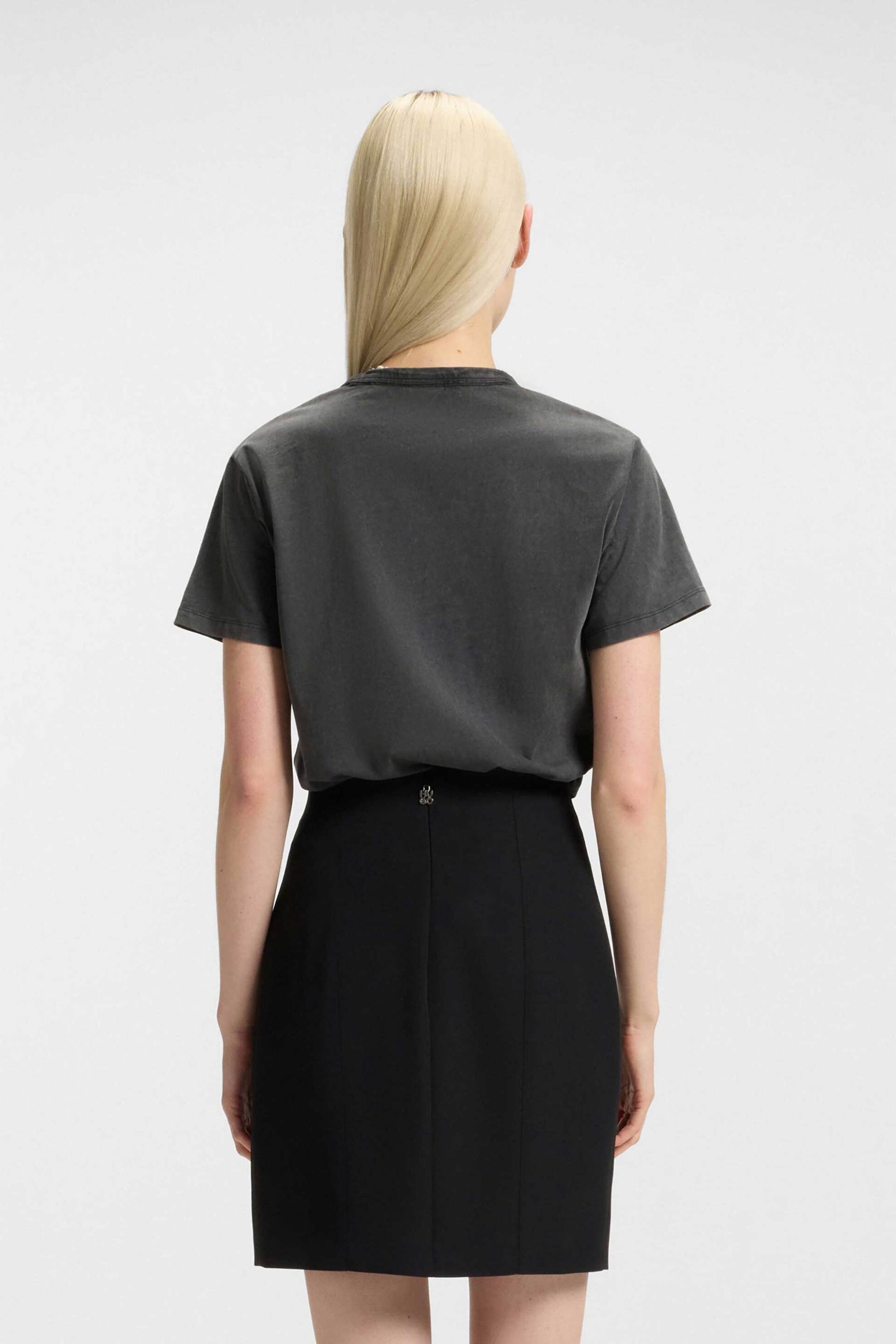 HUGO Hugo Boss γυναικείο T-shirt με logo artwork Regular Fit "Damacia" - 50544868 Μαύρο - 4