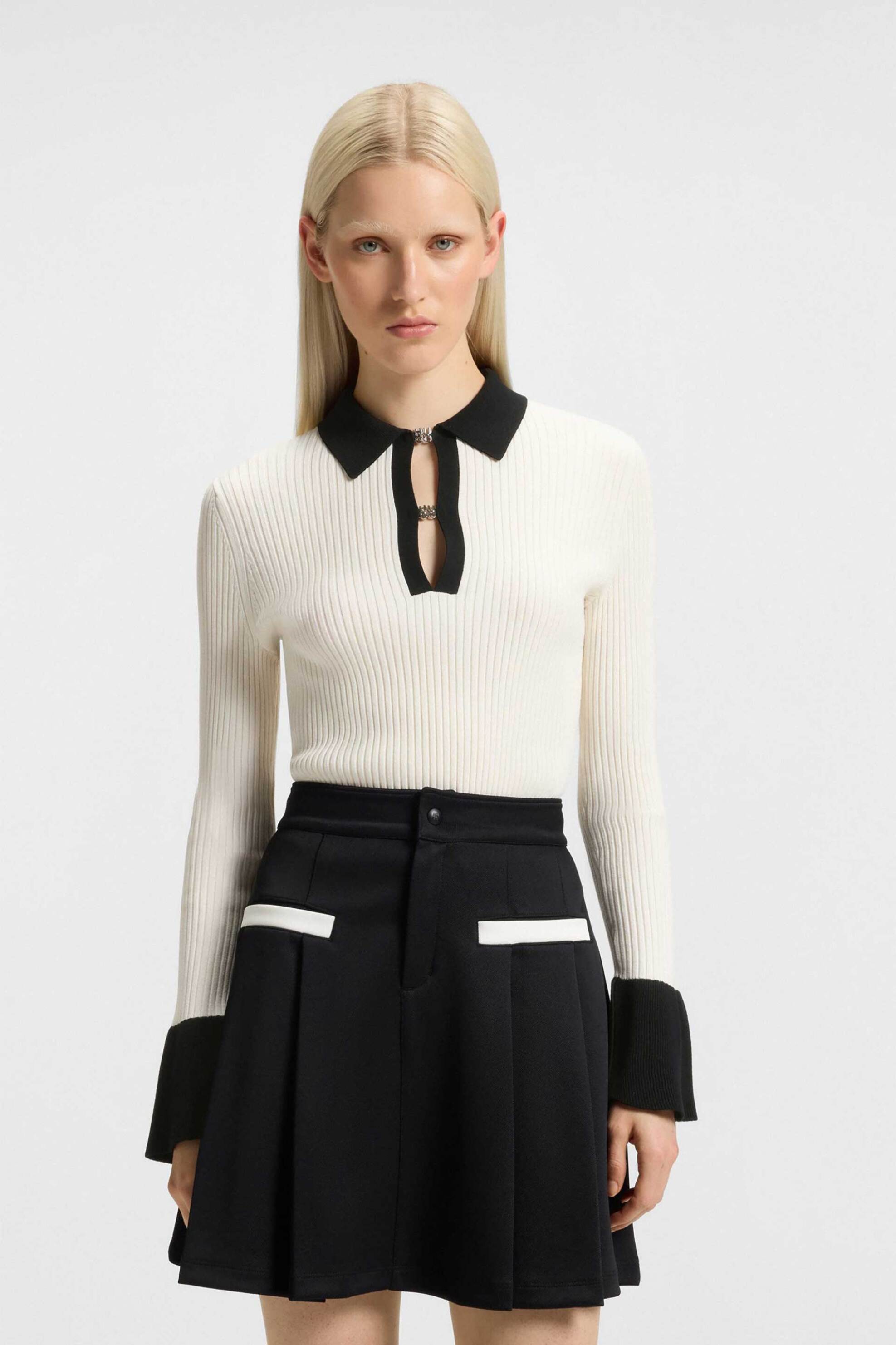 Hugo Boss γυναικεία πλεκτή μπλούζα ribbed "Sharro"