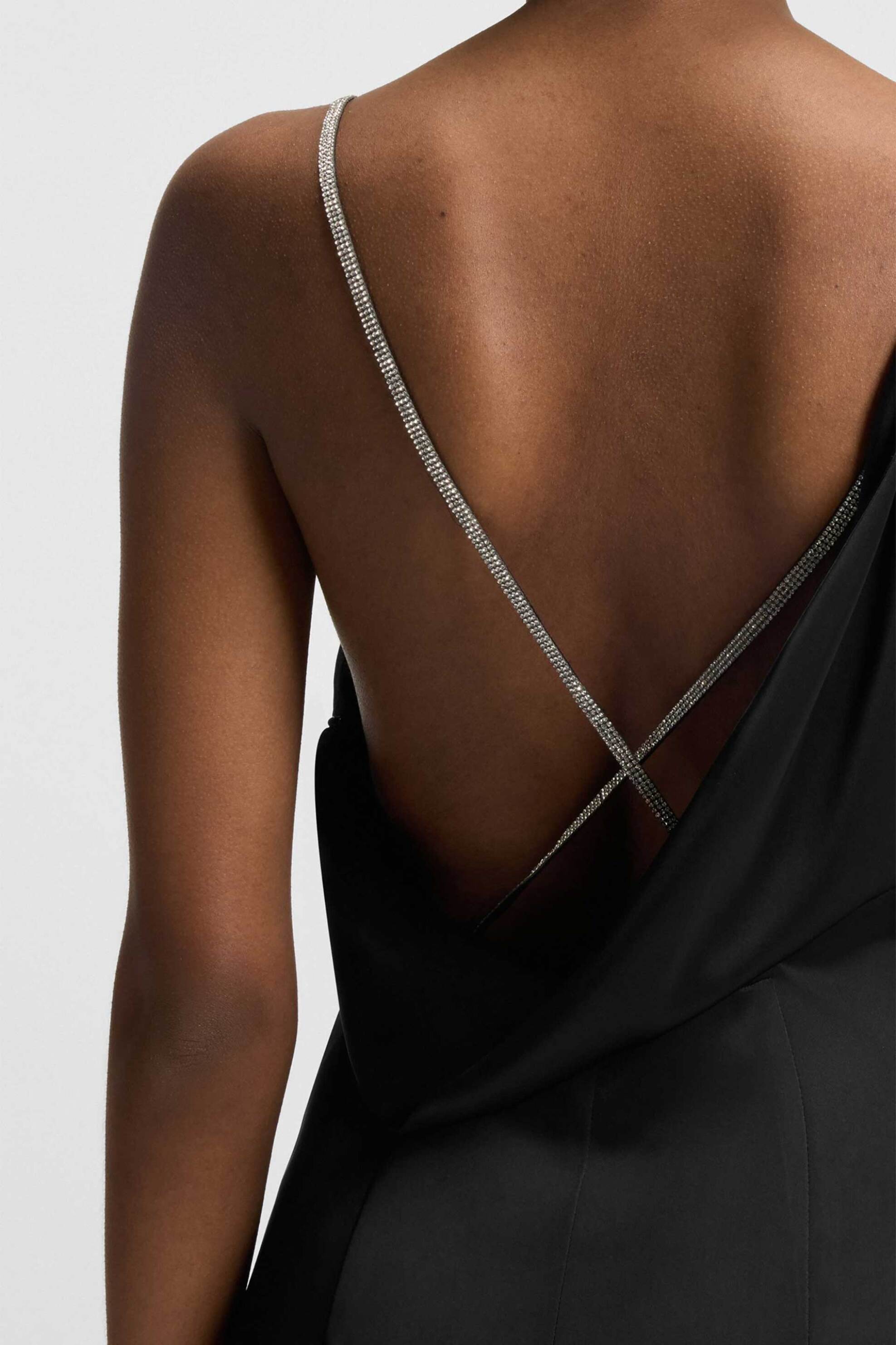 HUGO Hugo Boss γυναικείο maxi φόρεμα με στρας "Kebera" - 50546784 Μαύρο - 4