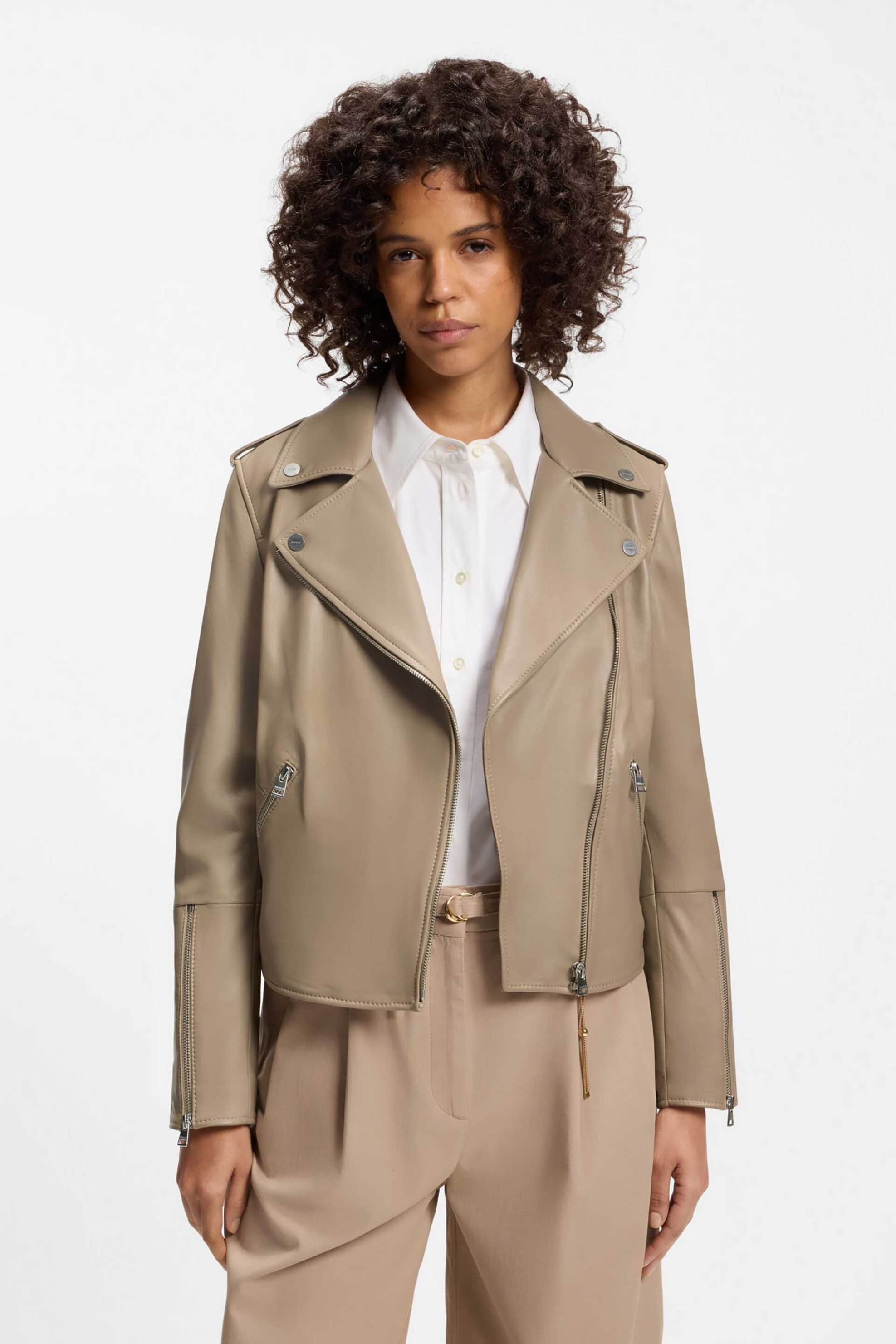 HUGO Hugo Boss γυναικείο δερμάτινο biker jacket 