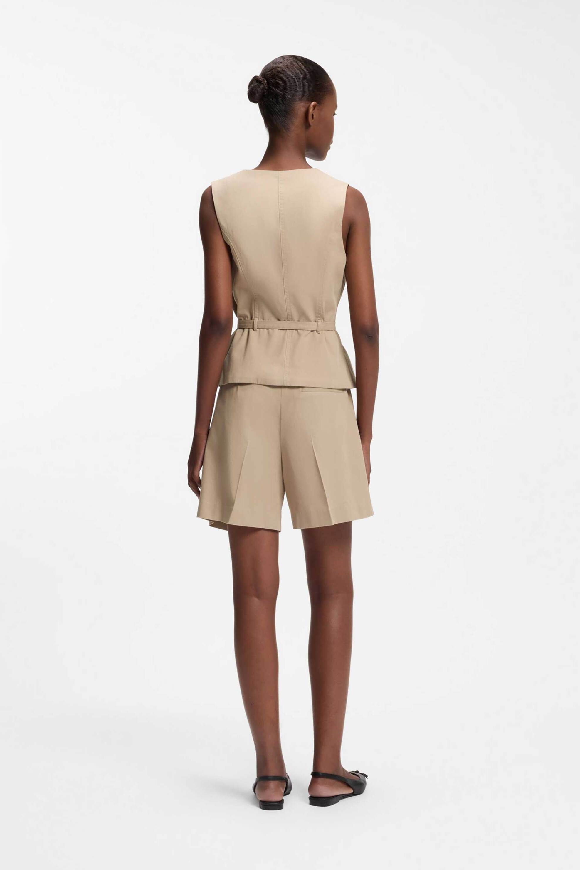 Hugo Boss γυναικείο γιλέκο με ζώνη "Ahella" - 50557199 Μπεζ φωτογραφία