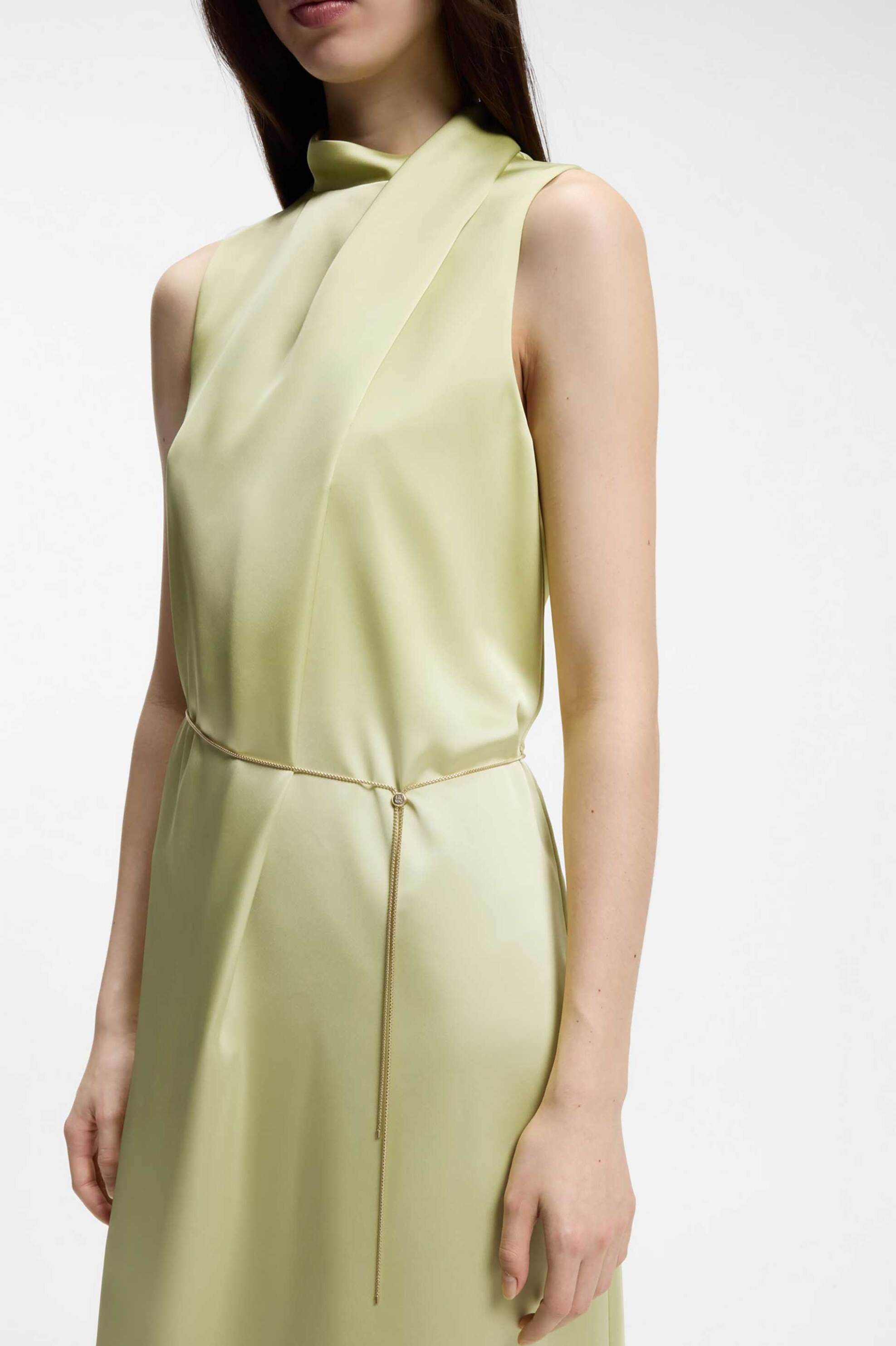 HUGO Hugo Boss γυναικείο maxi φόρεμα σατέν "Kewina" - 50566973 Πράσινο Lime - 2