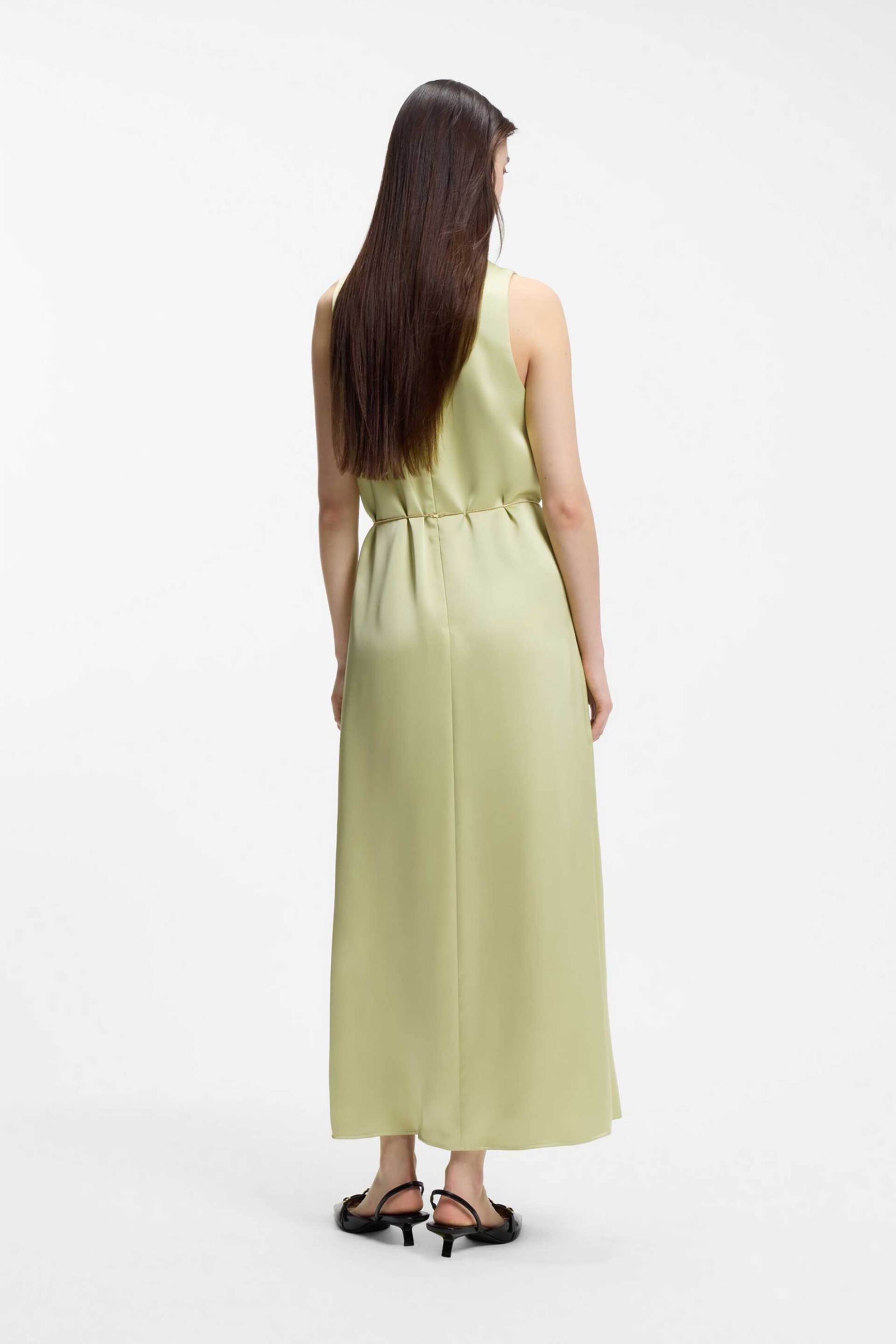 Hugo Boss Γυναικείο Maxi Φόρεμα Σατέν Kewina - 50566973 Πράσινο Lime