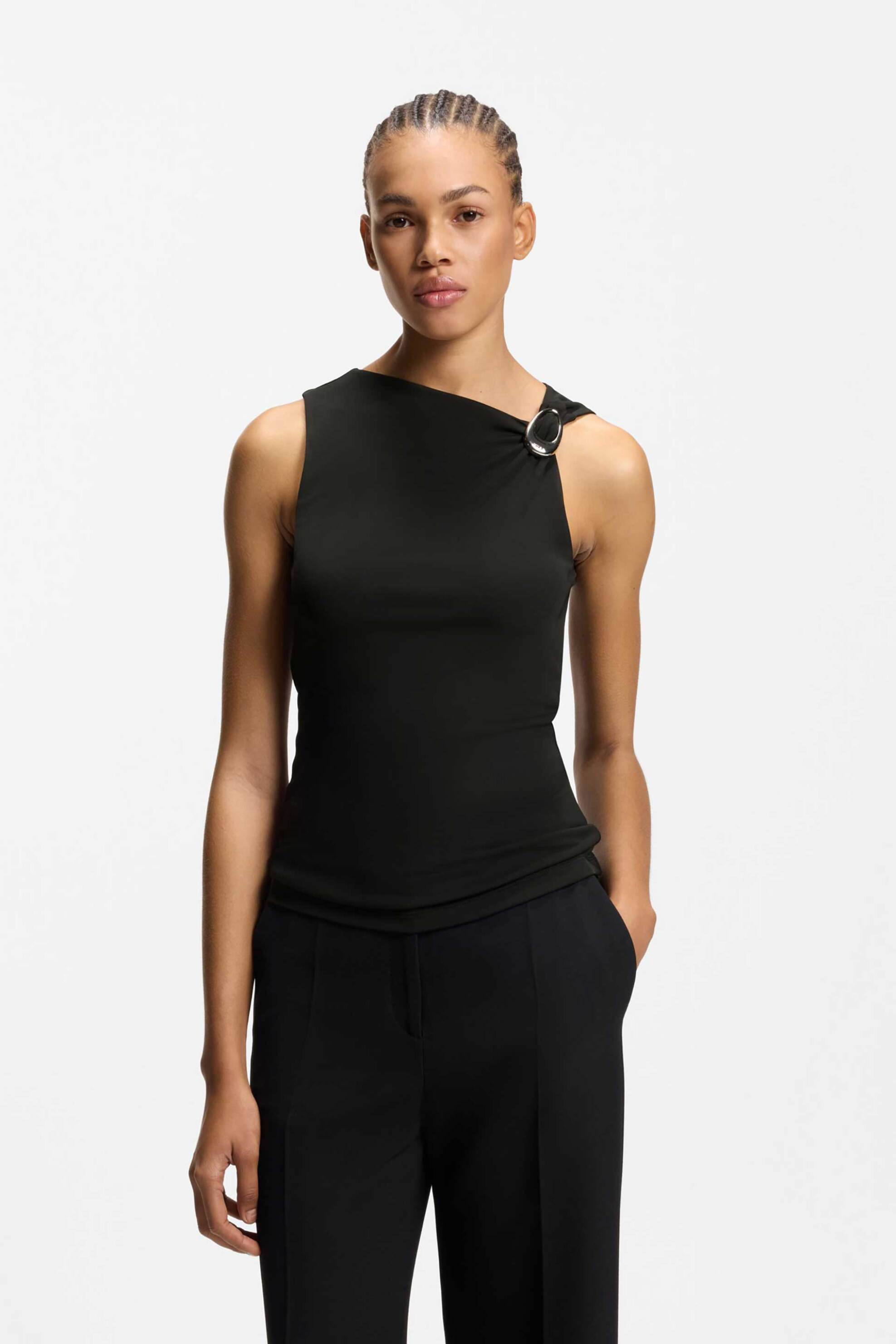 HUGO Hugo Boss γυναικείο τοπ με χρυσό κρίκο 