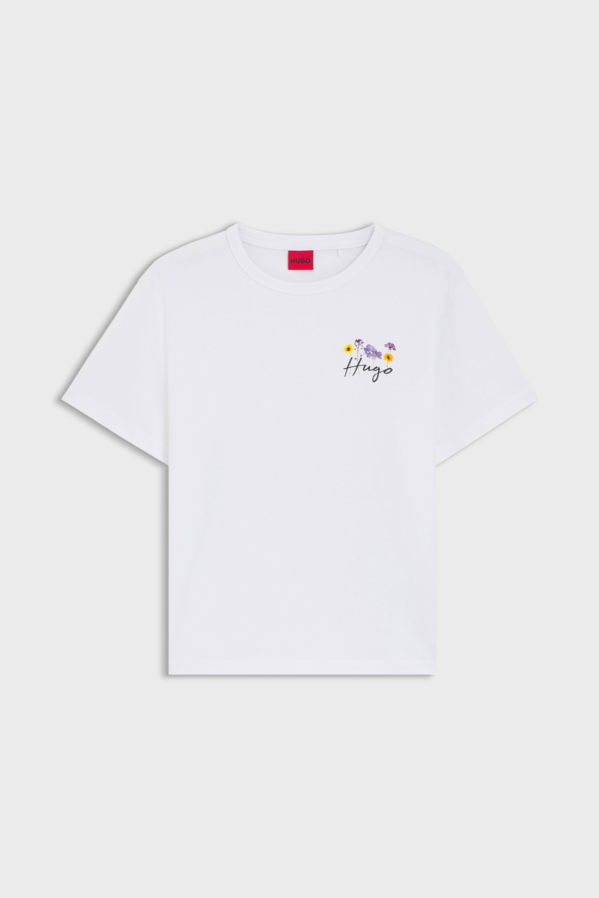 Hugo Boss Γυναικείο T-Shirt Βαμβακερό Μονόχρωμο με Λογότυπο Destrel - 50555813 Λευκό