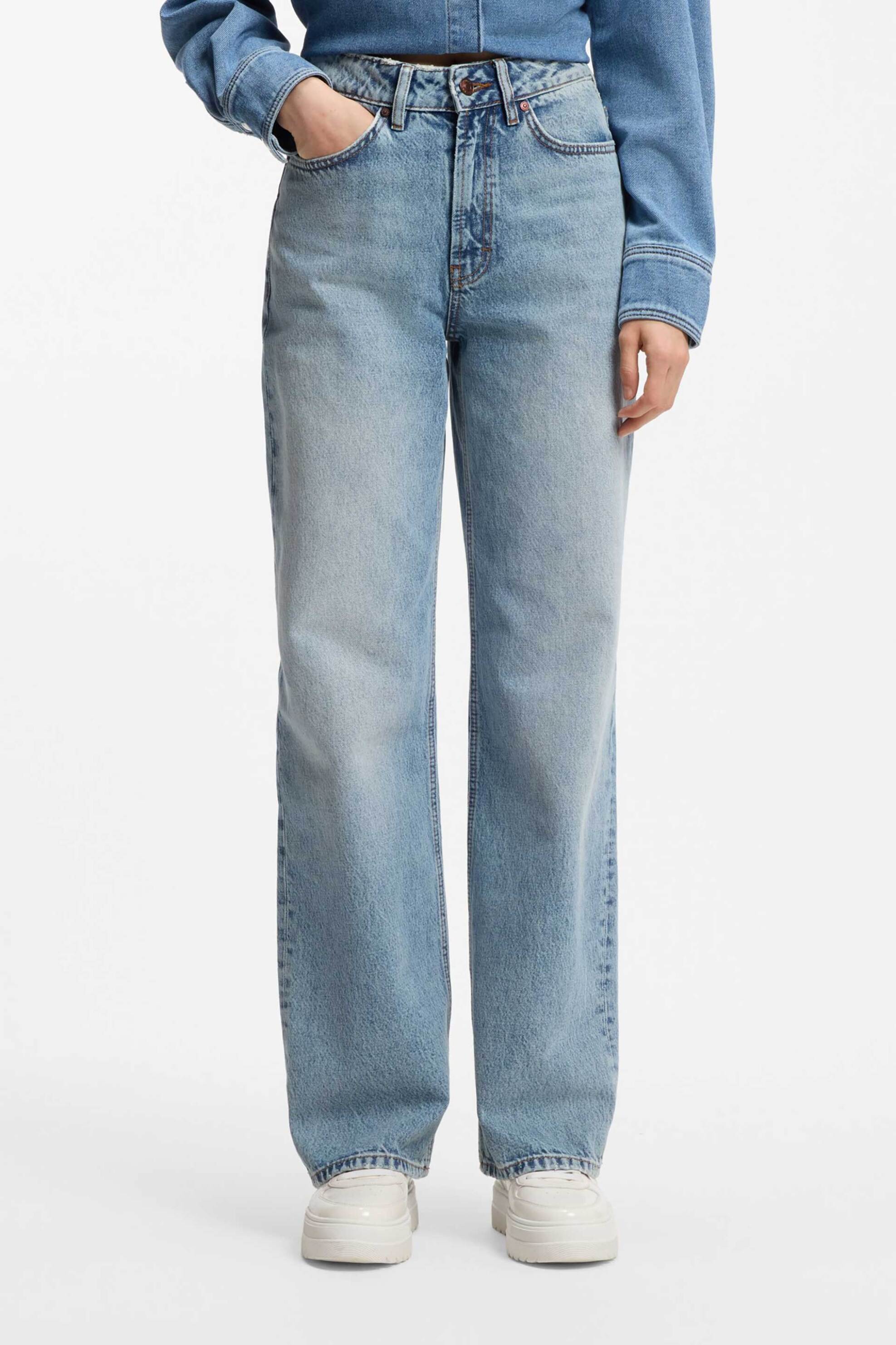 HUGO Hugo Boss γυναικείο τζιν παντελόνι Wide Fit "937_14" - 50556481 Denim Blue - 2