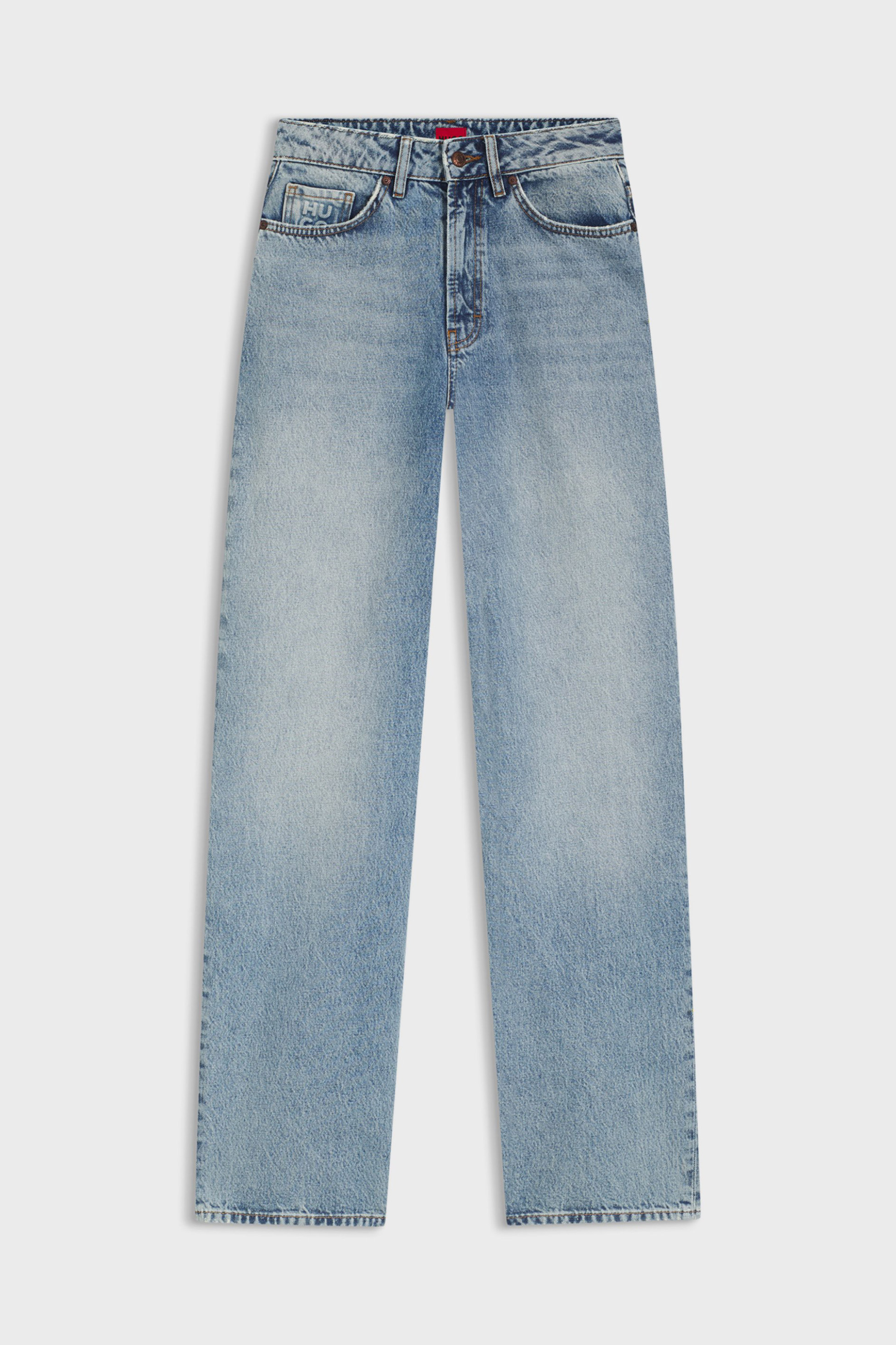 Hugo Boss Γυναικείο Τζιν Παντελόνι Wide Fit 937 14 - 50556481 Denim Blue