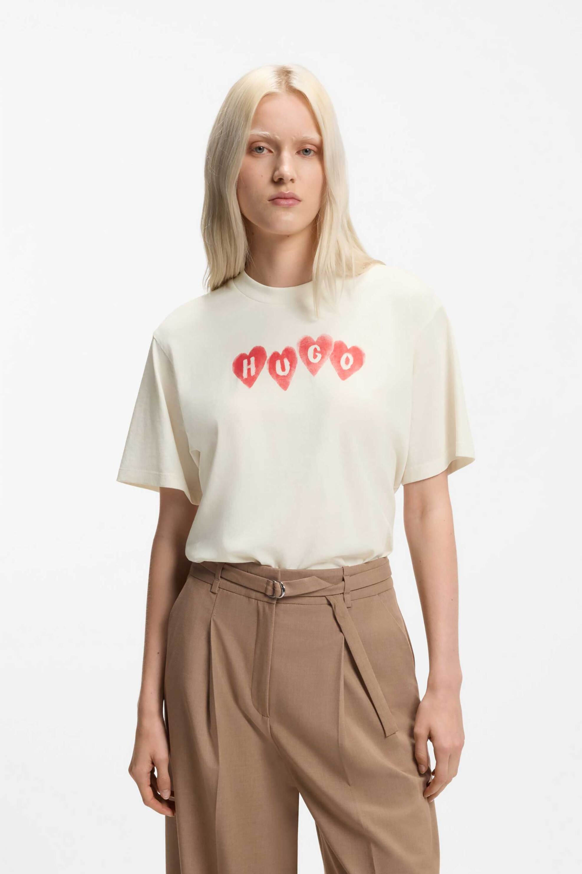 HUGO Hugo Boss γυναικείο T-shirt βαμβακερό με λογότυπο 