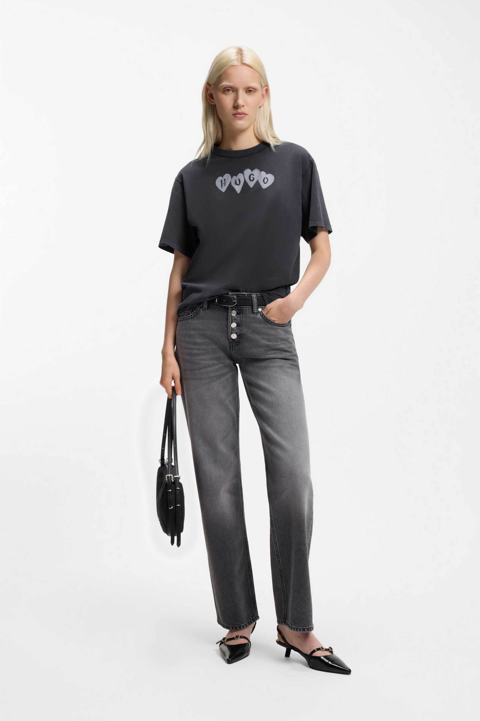 Hugo Boss γυναικείο T-shirt βαμβακερό με λογότυπο 