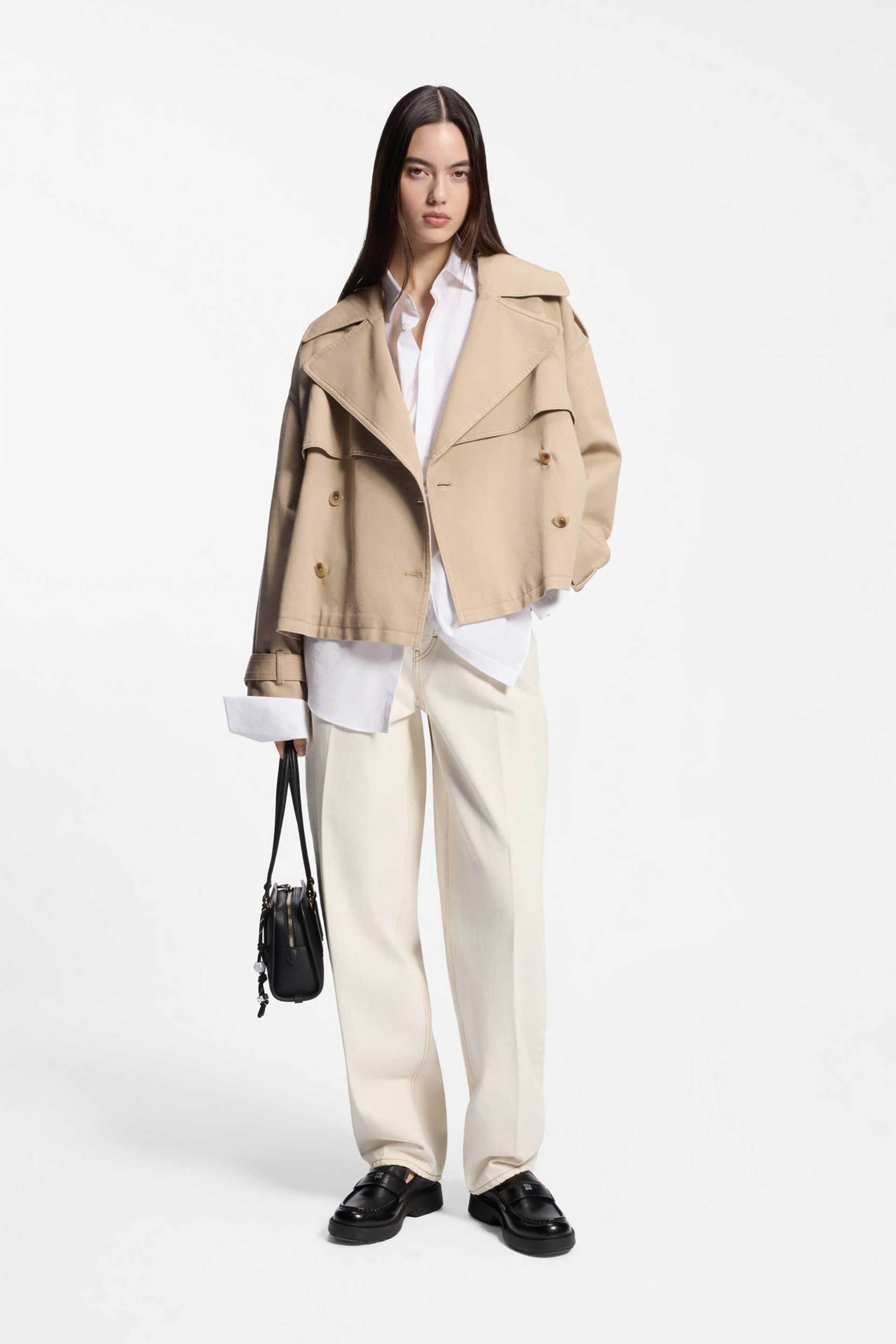 Hugo Boss γυναικείο τζιν παντελόνι Barrel Fit "Gimine_5" - 50561201 Εκρού