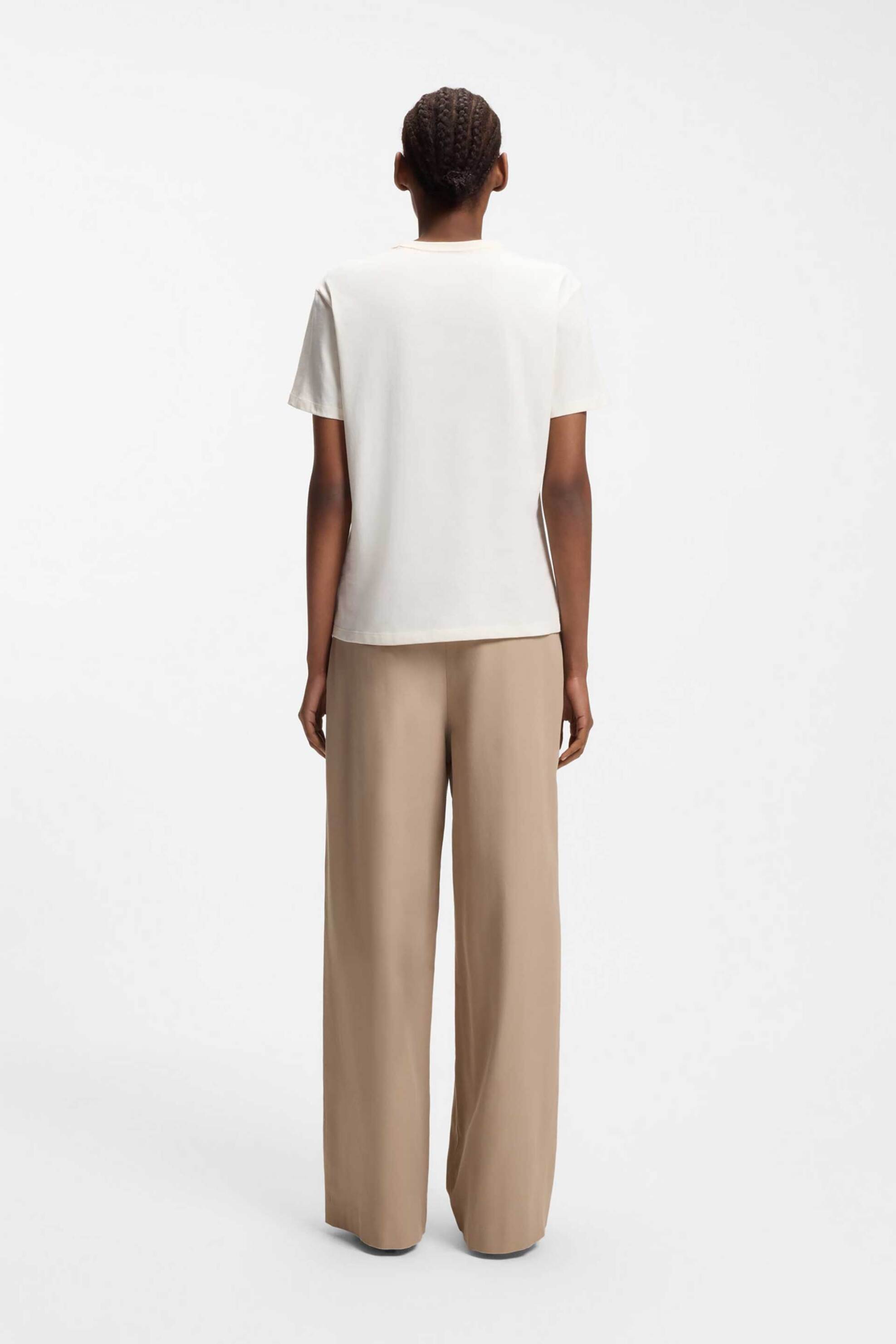 HUGO Hugo Boss γυναικείο Τ-shirt μονόχρωμο "Damacia_7" - 50561233 Λευκό - 3