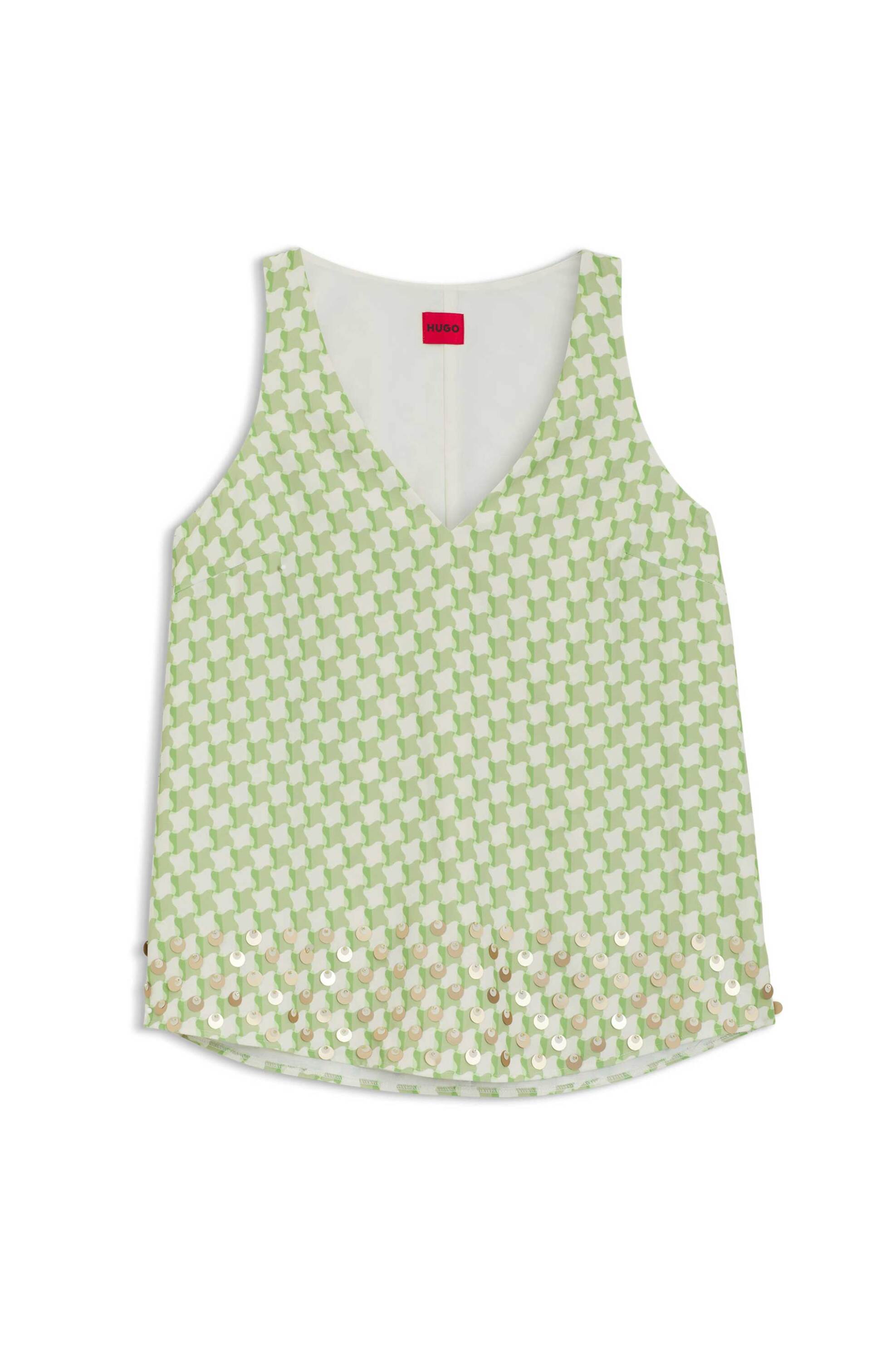 HUGO Hugo Boss γυναικεία αμάνικη μπλούζα με all-over print 