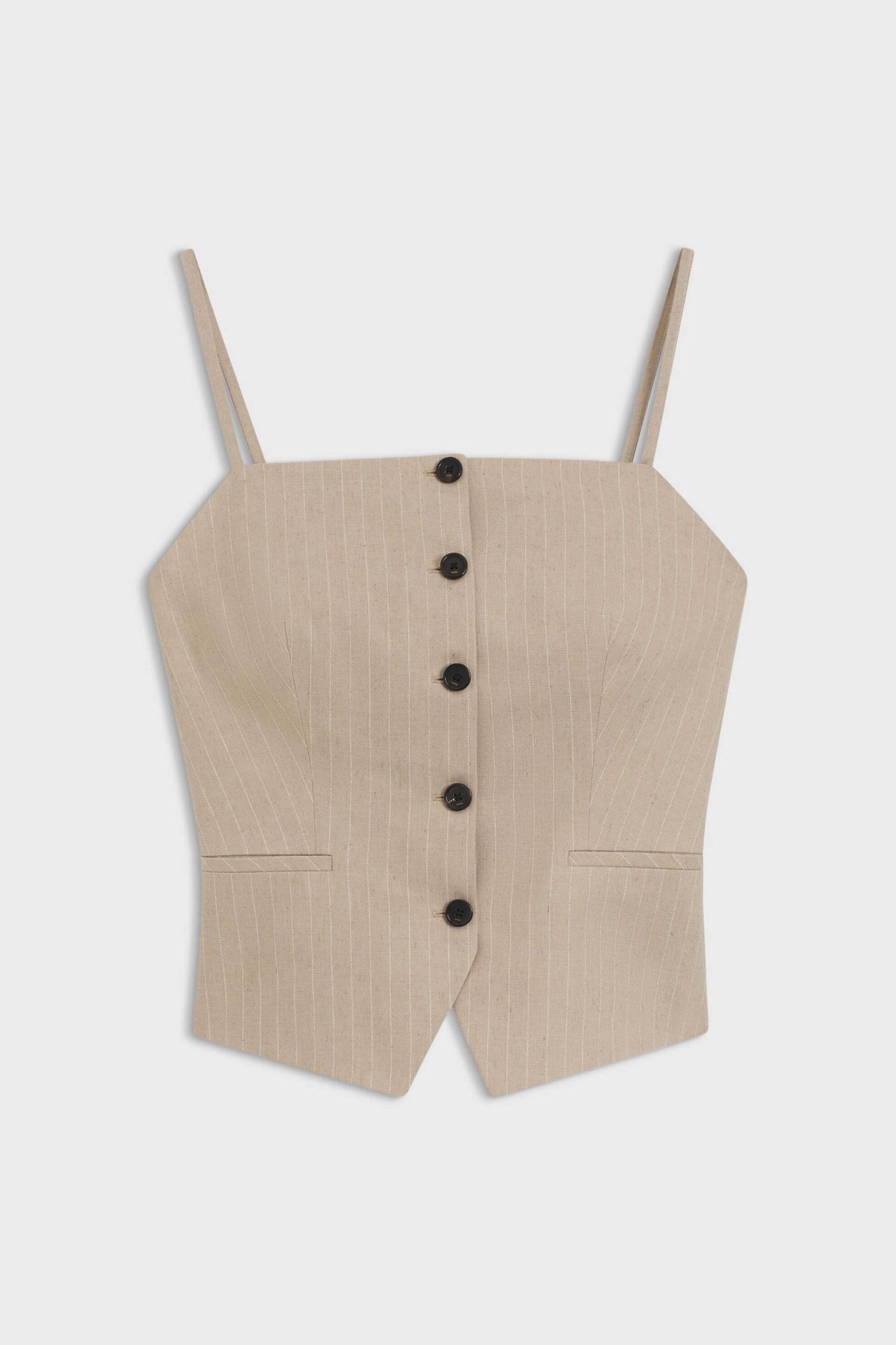 Hugo Boss Γυναικείο Τοπ Ριγέ Copale - 50560007 Μπεζ