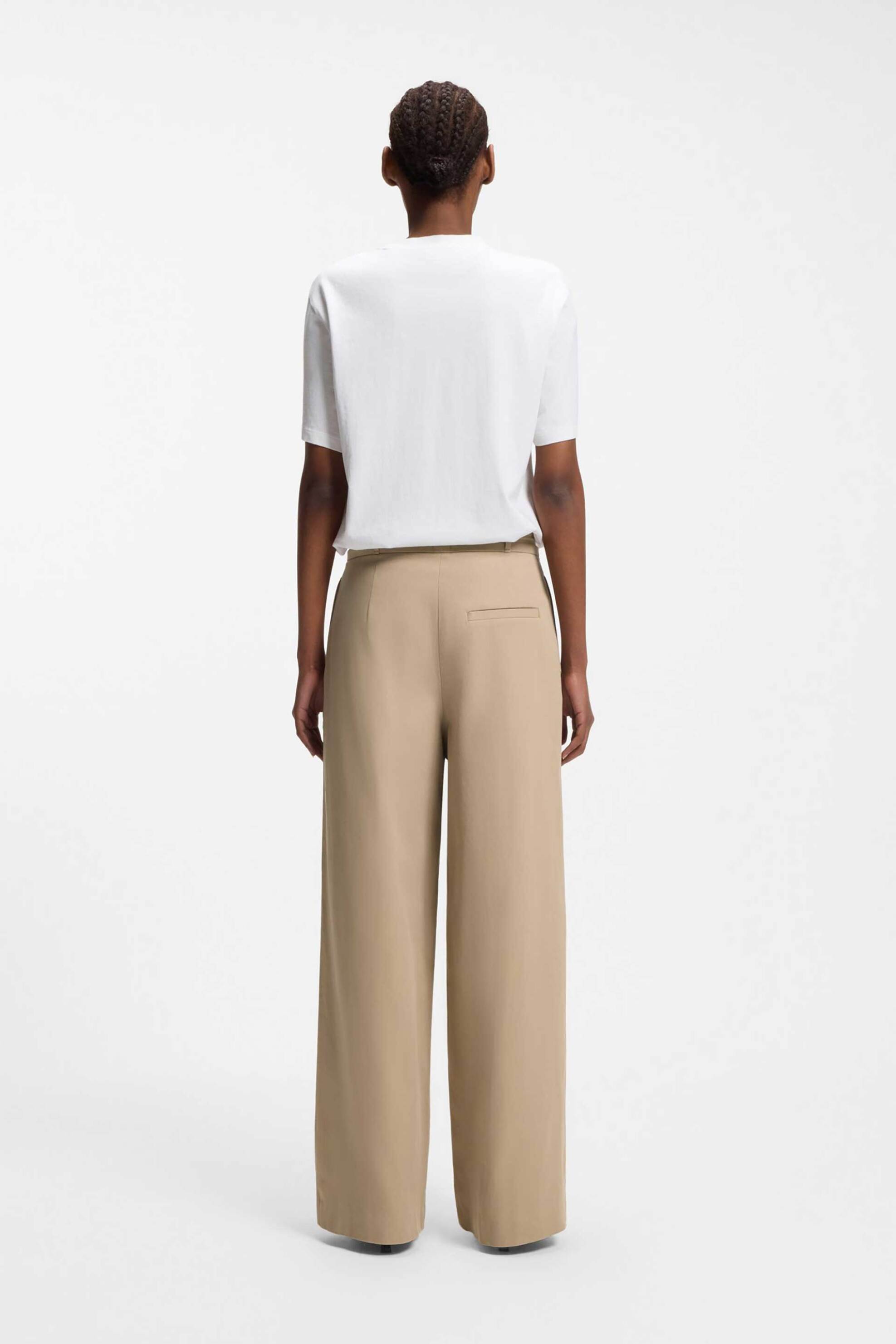 Hugo Boss Γυναικείο Παντελόνι Straight Fit Henesa-2-W - 50557331 Μπεζ
