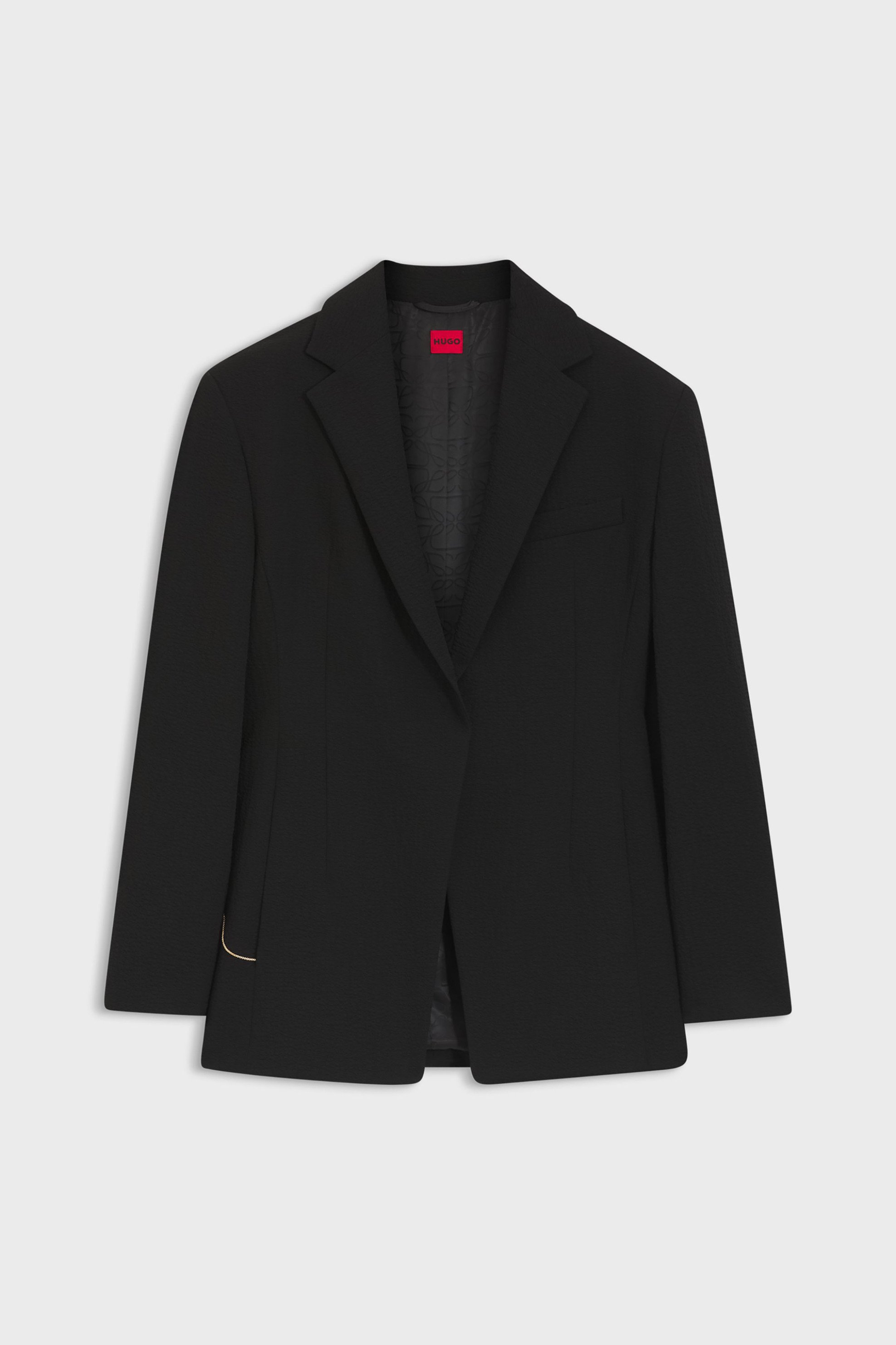 Hugo Boss Γυναικείο Σακάκι Μονόχρωμο με Τσέπες Antera - 50560061 Μαύρο