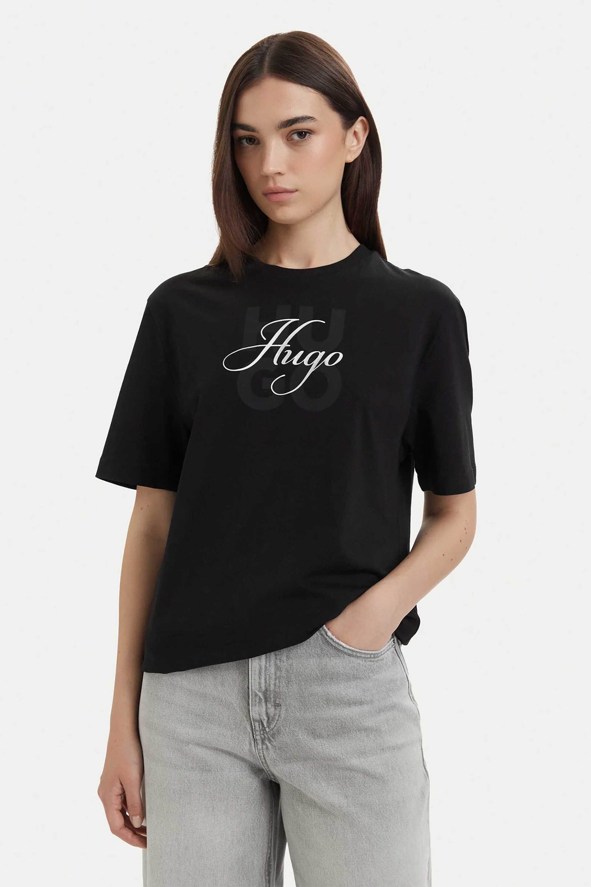 Hugo γυναικείo T-shirt με λογότυπο Relaxed Fit 