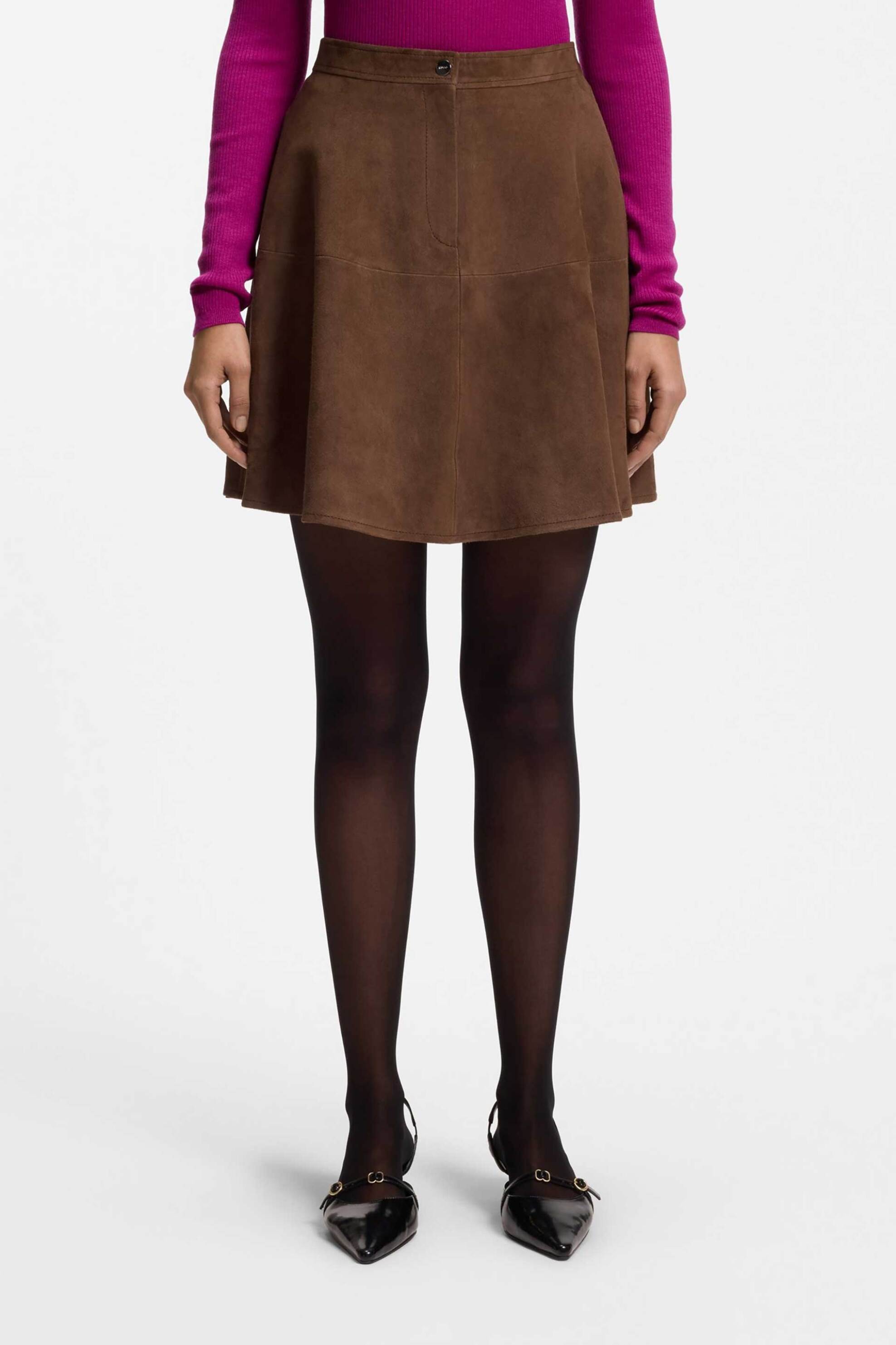 Hugo γυναικεία suede φούστα mini A-line 