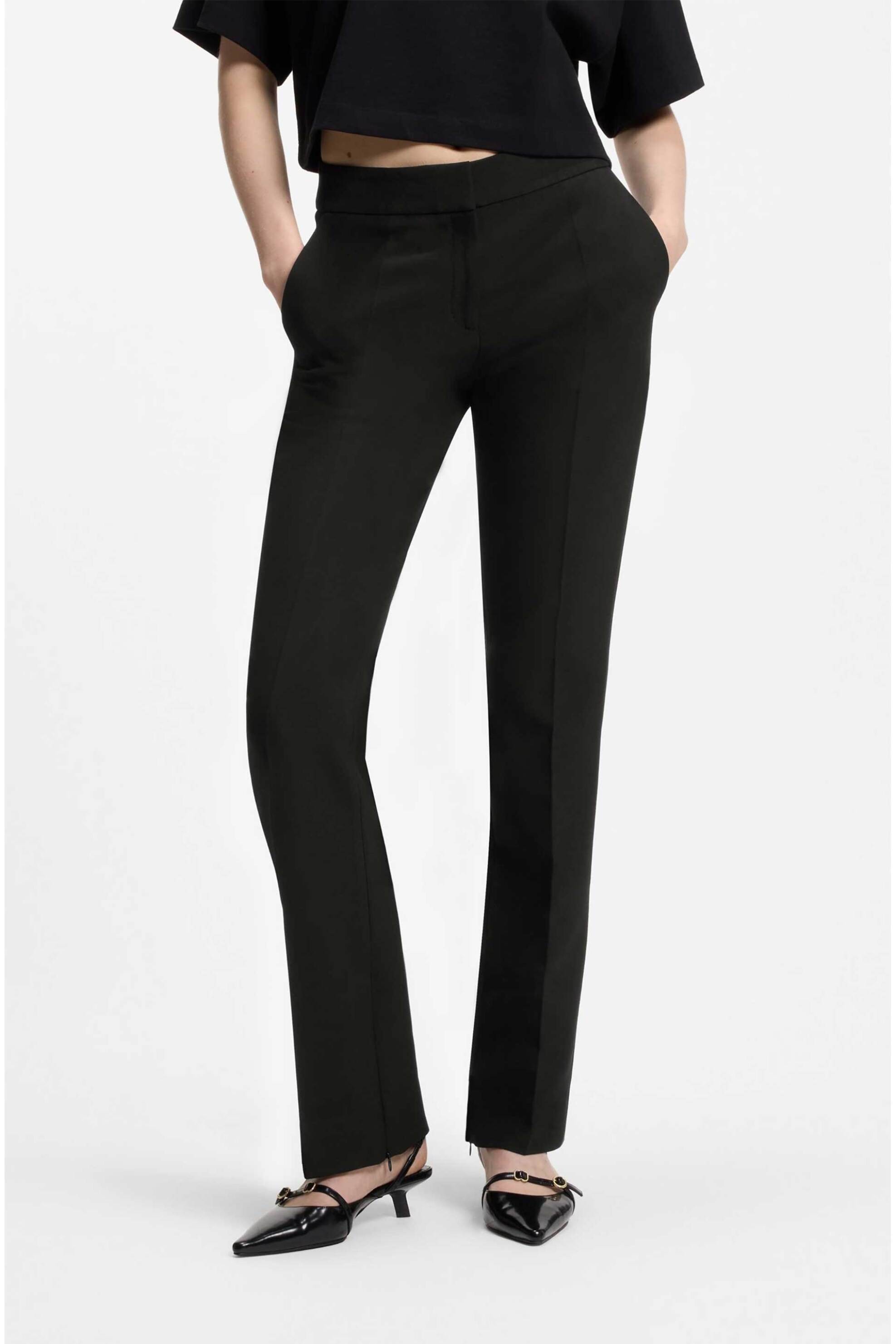 Hugo γυναικείο παντελόνι μονόχρωμο Slim Fit 
