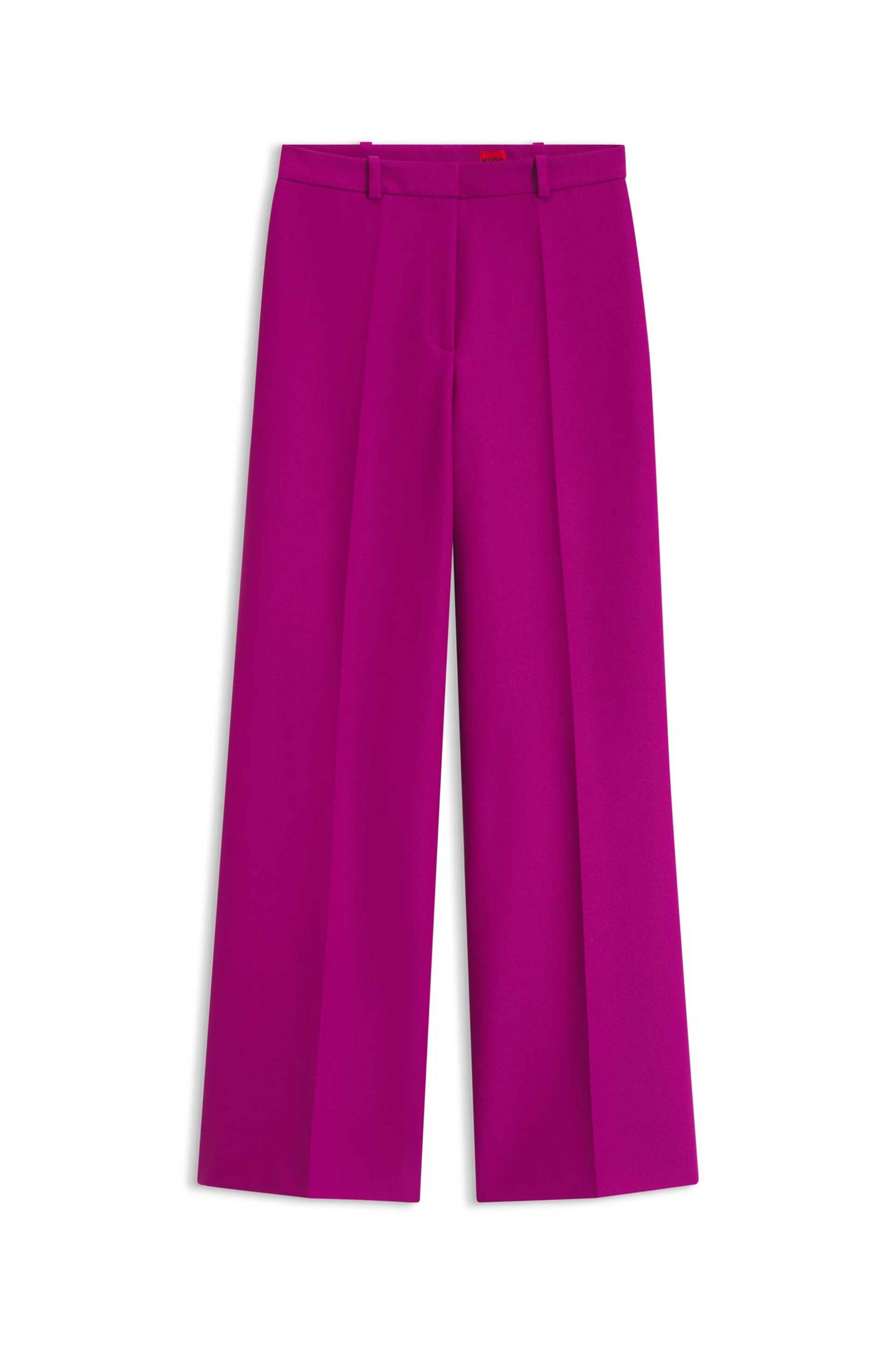 Hugo Γυναικείο Παντελόνι Μονόχρωμο Wide Leg Hasmina - 50566625 Φούξια