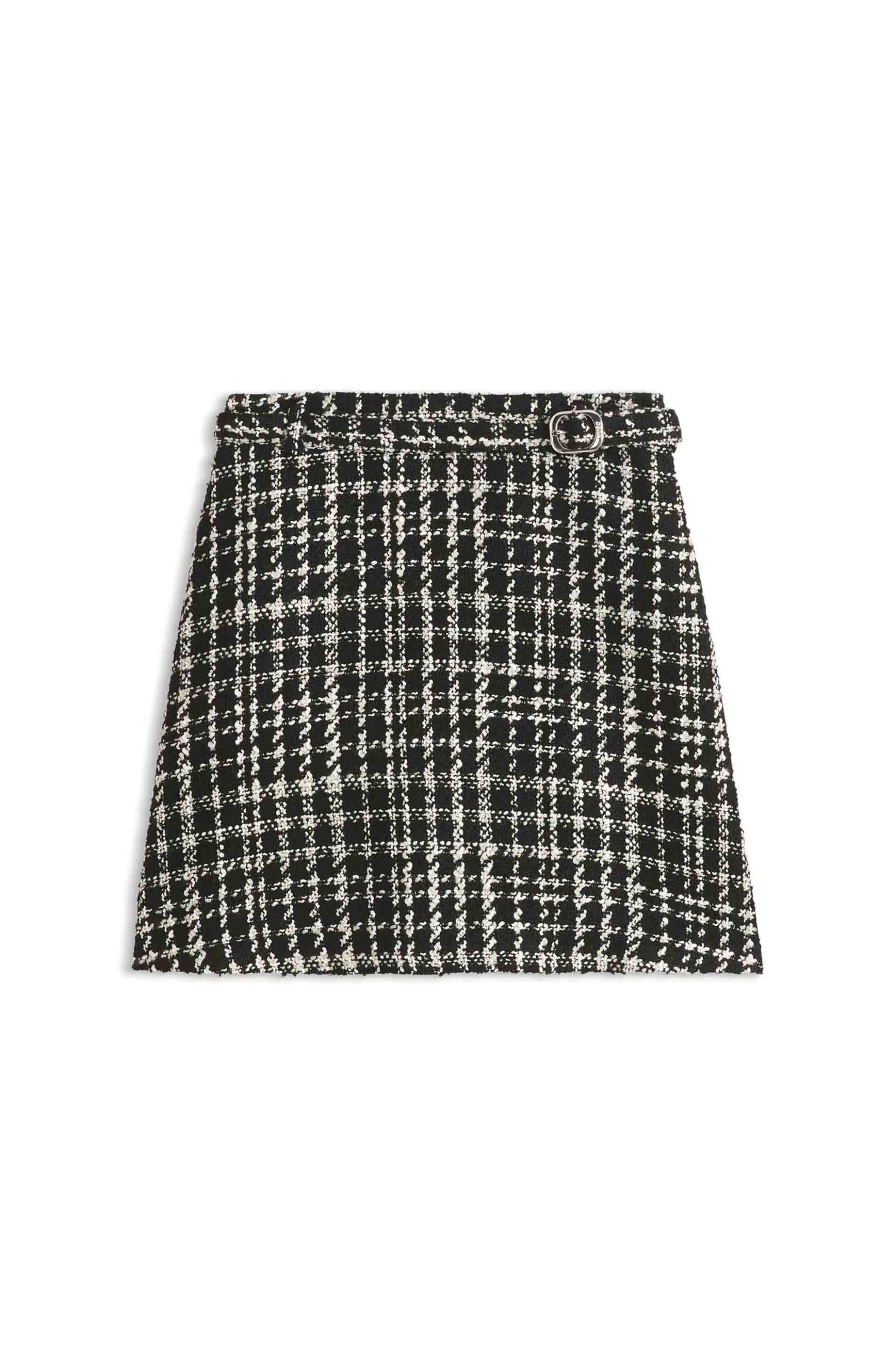 Hugo Γυναικεία Mini Φούστα Bouclé Rinuna-1 - 50571482 Λευκό