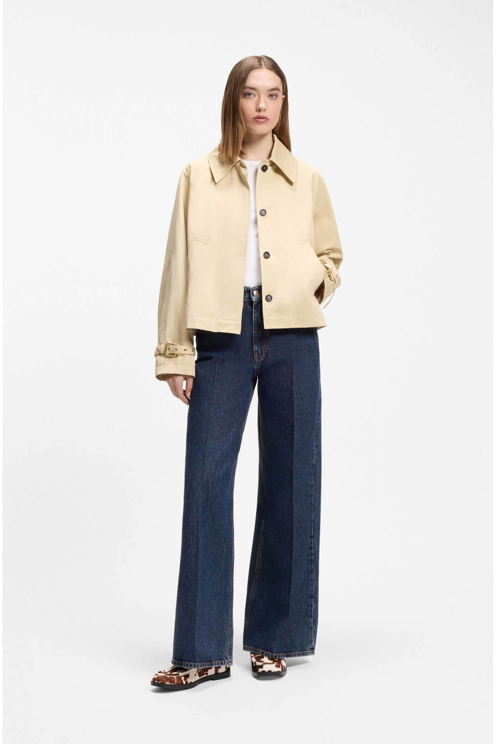 Hugo γυναικείο ψηλόμεσο τζιν παντελόνι Wide Leg 